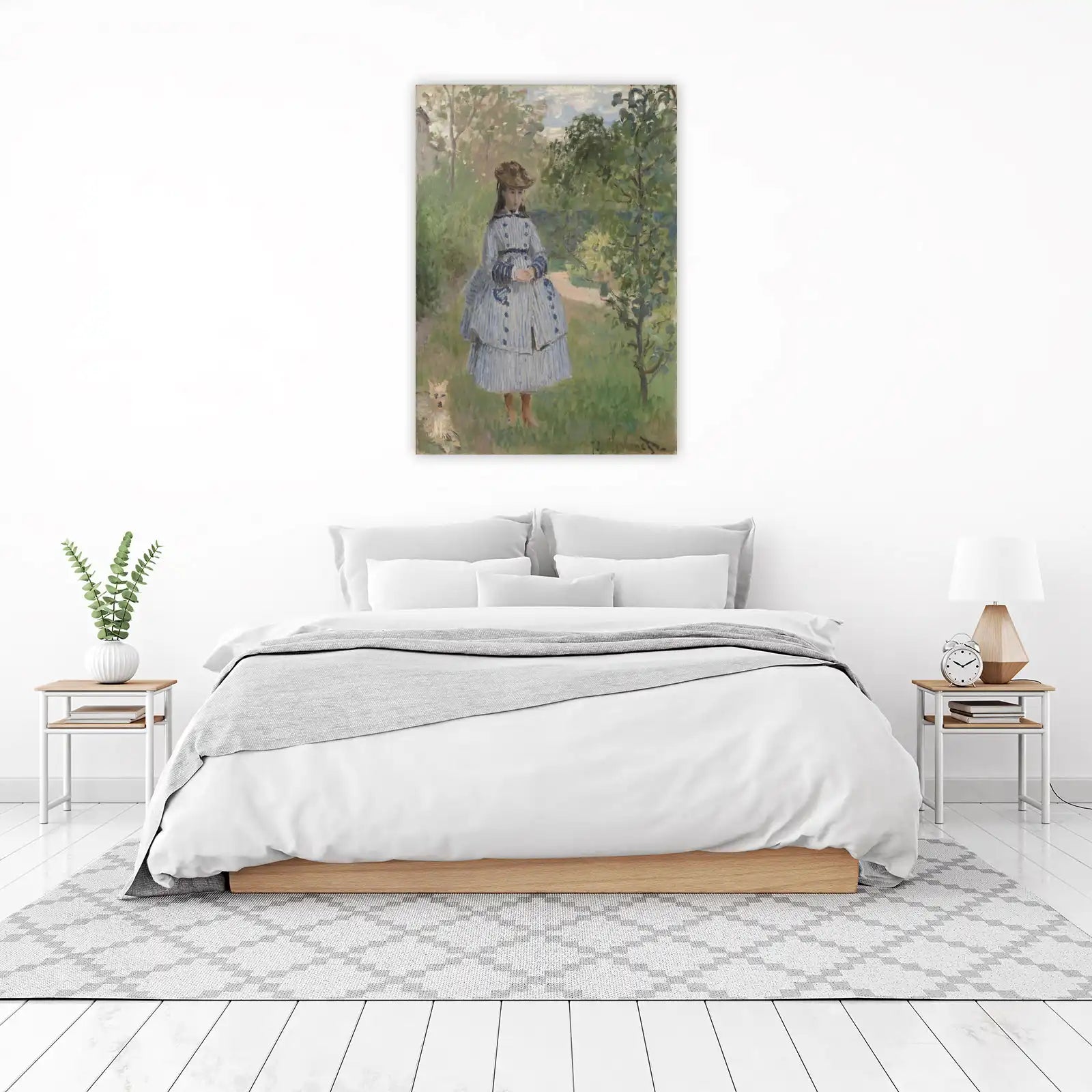 Impressionist Girl & Dog Garden Wall Art
