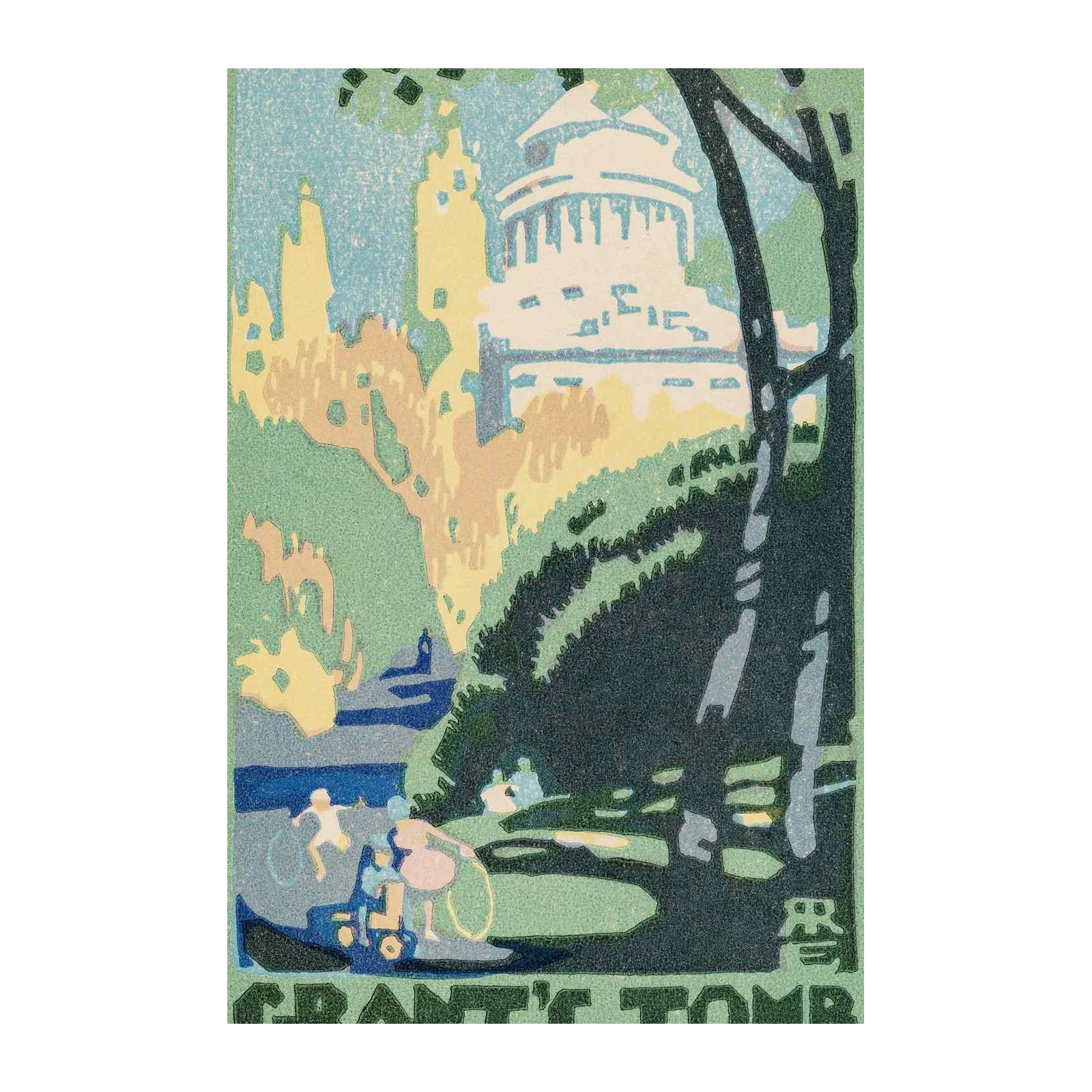 Grant's Tomb Vintage Park Scene Wall Art