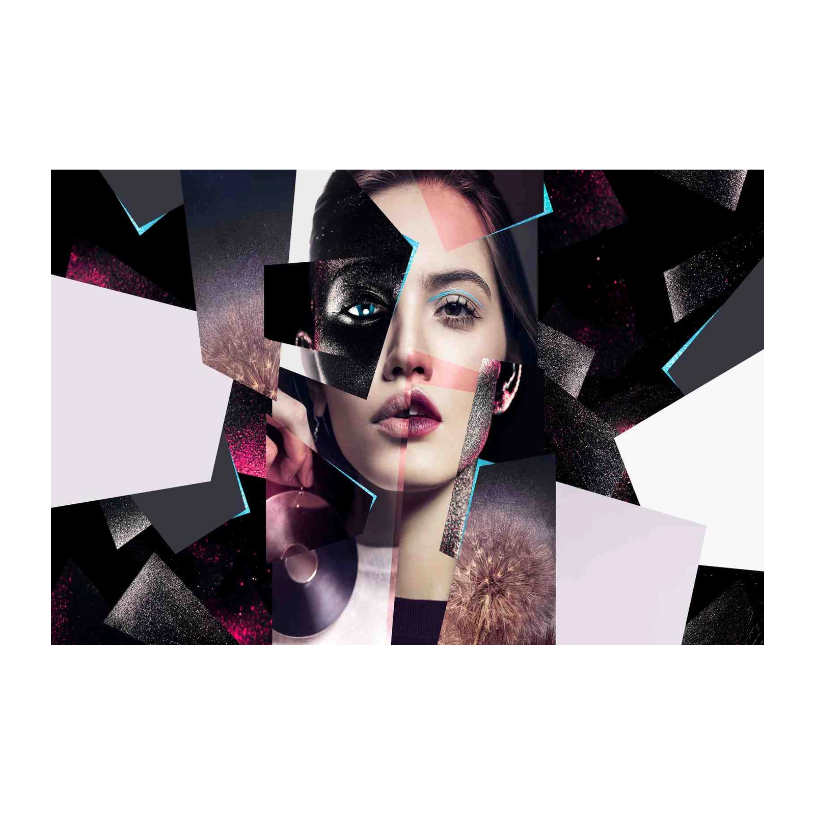 Abstract Portrait Collage Wall Art