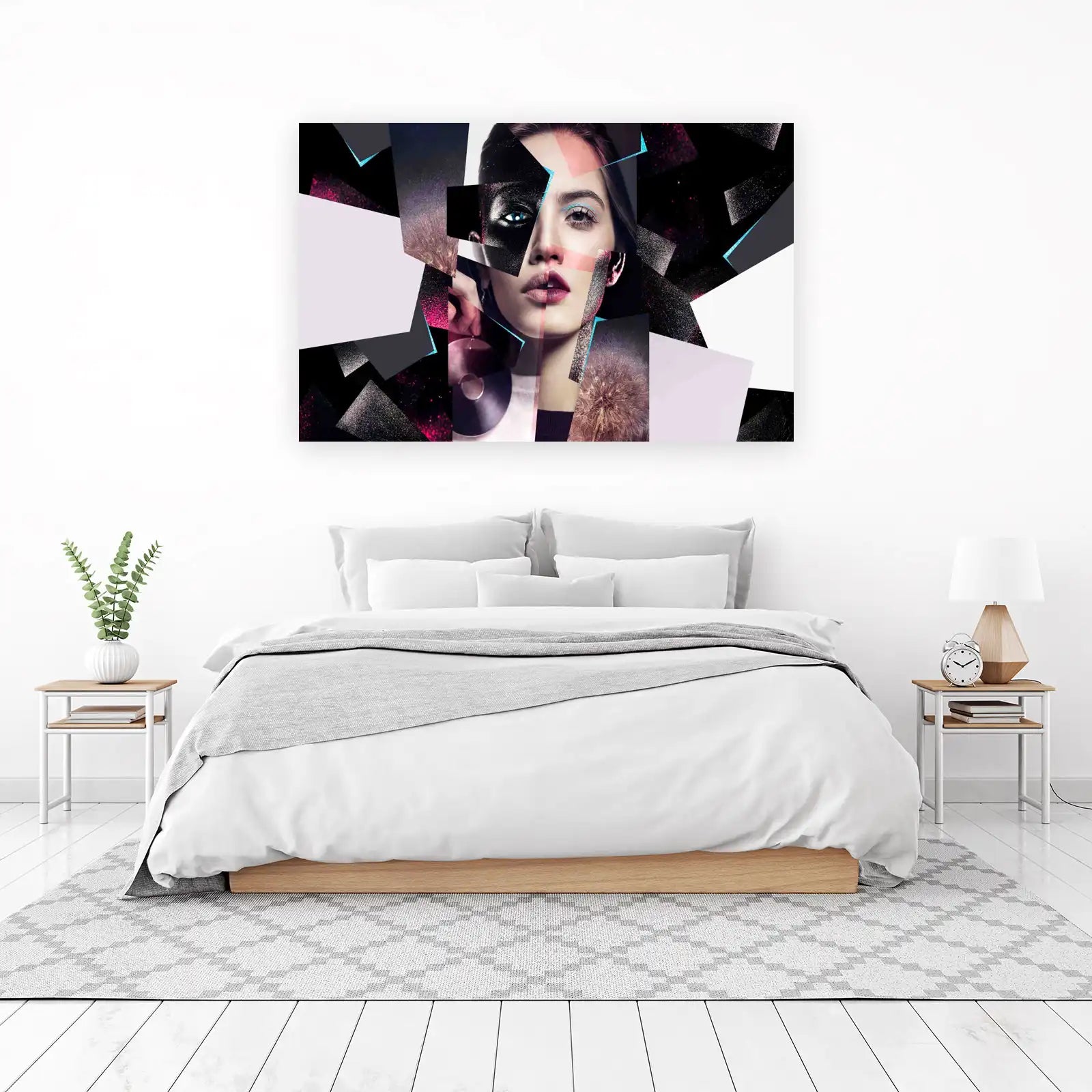 Abstract Portrait Collage Wall Art