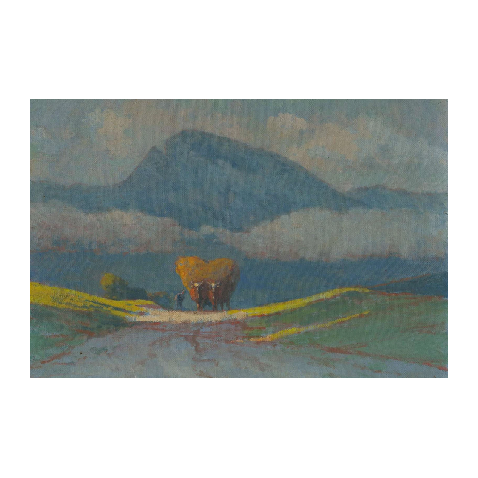 Serene Highland Cattle Landscape Wall Art