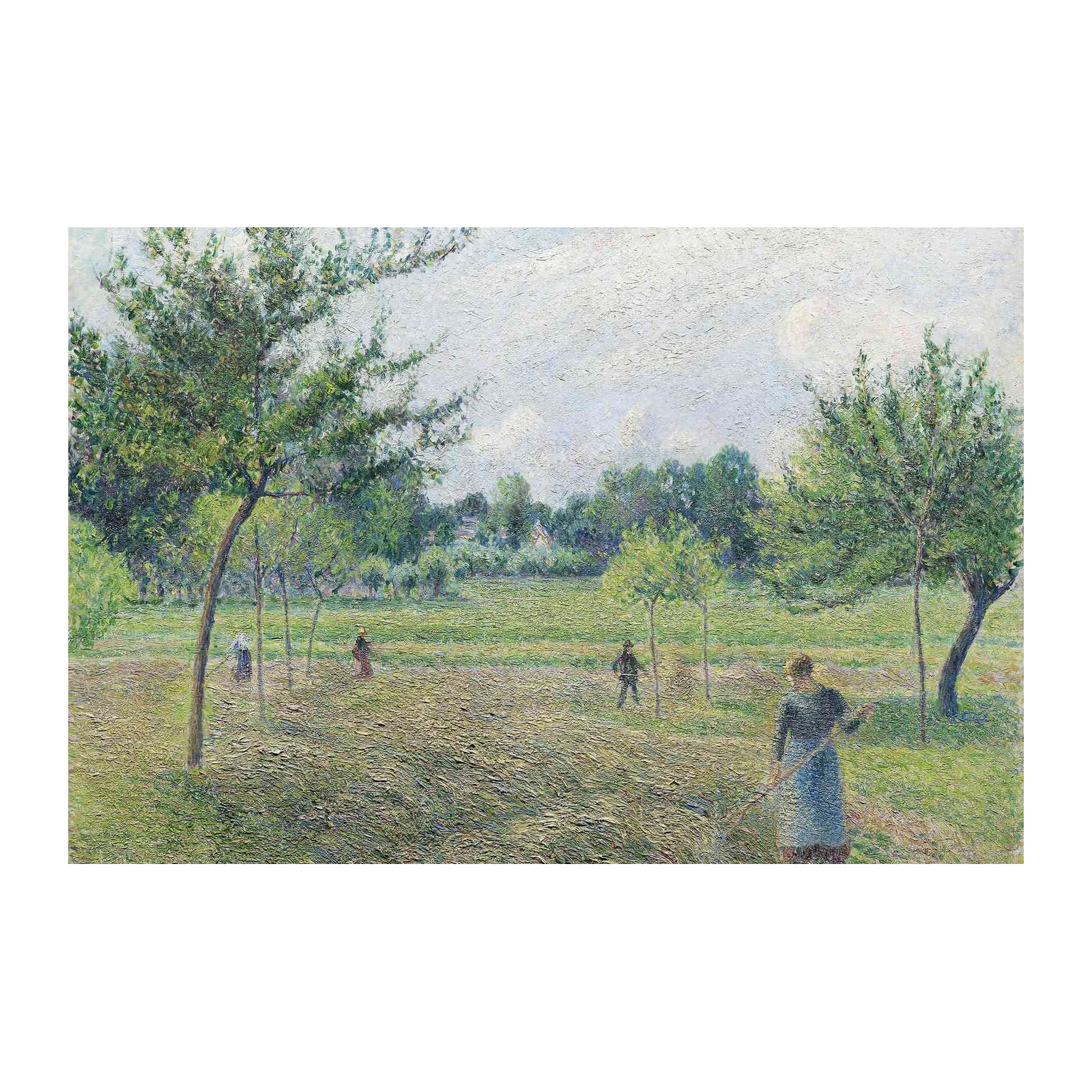 Impressionist Landscape Haymaking Wall Art