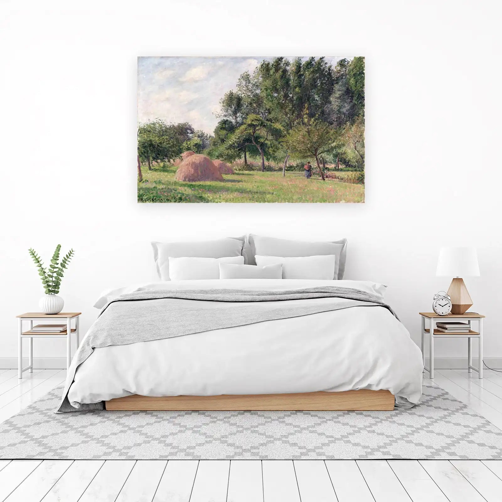 Haystacks in Summer Field Wall Art