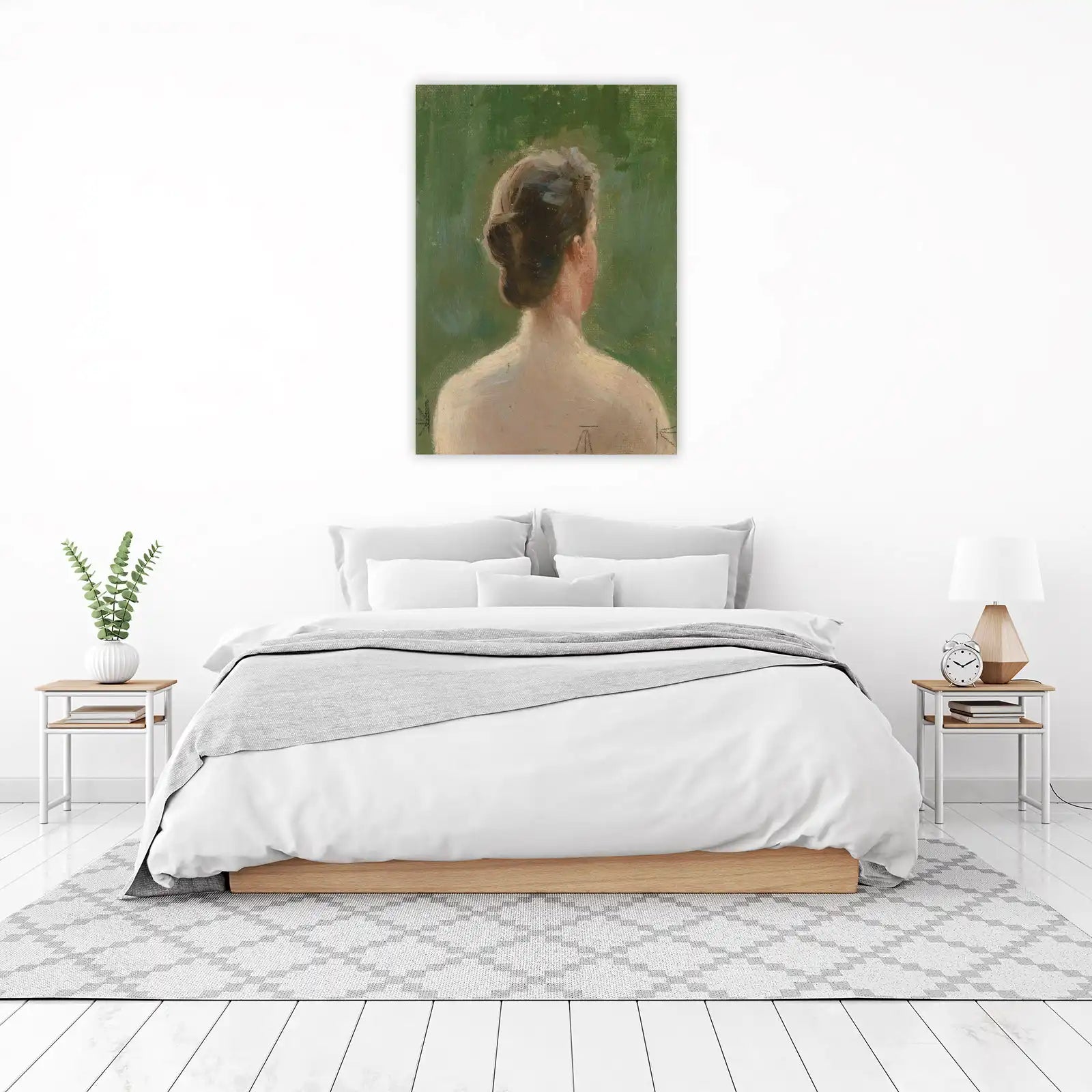 Serene Woman's Back Oil Painting Wall Art