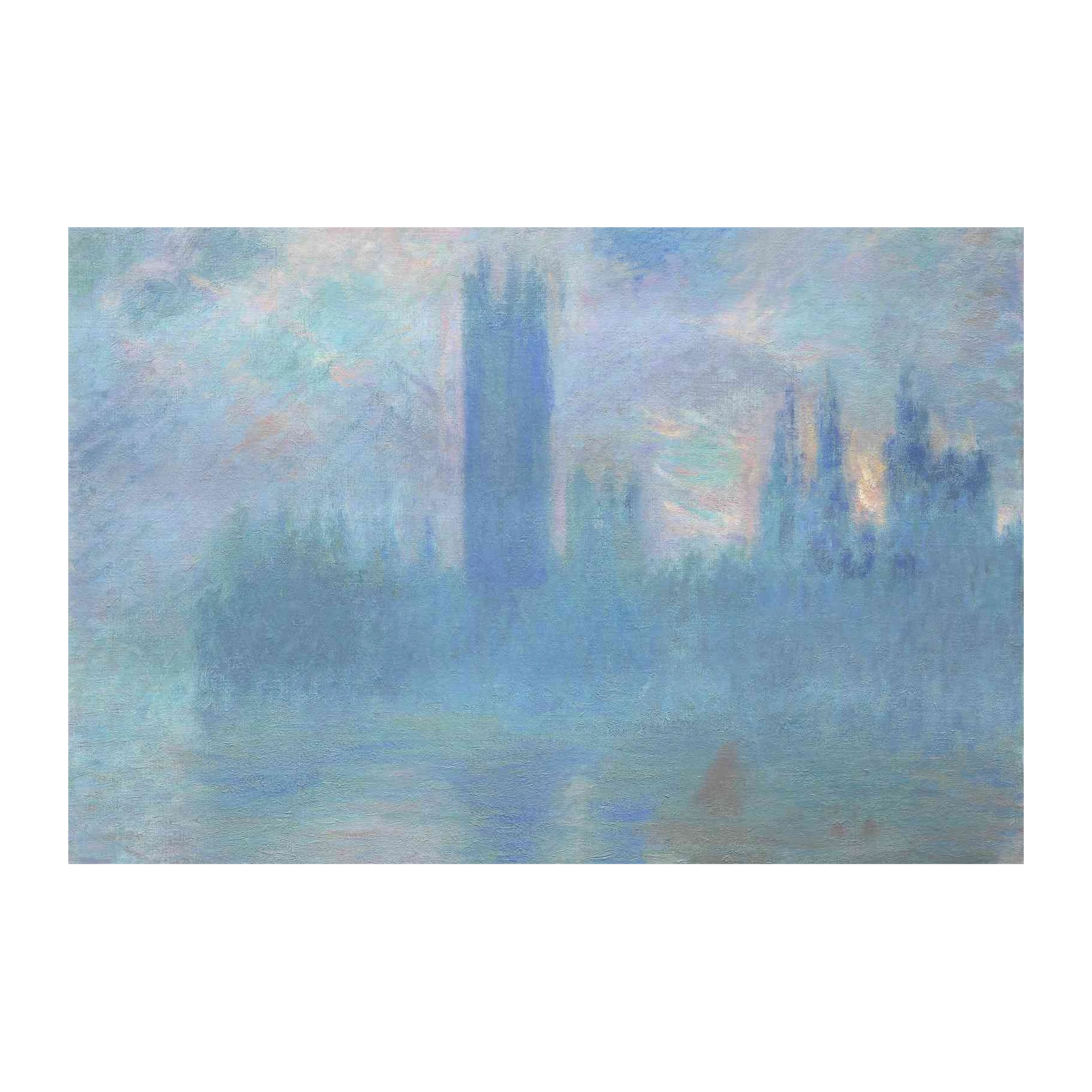 Monet's London Fog Wall Art for Serene Ambiance