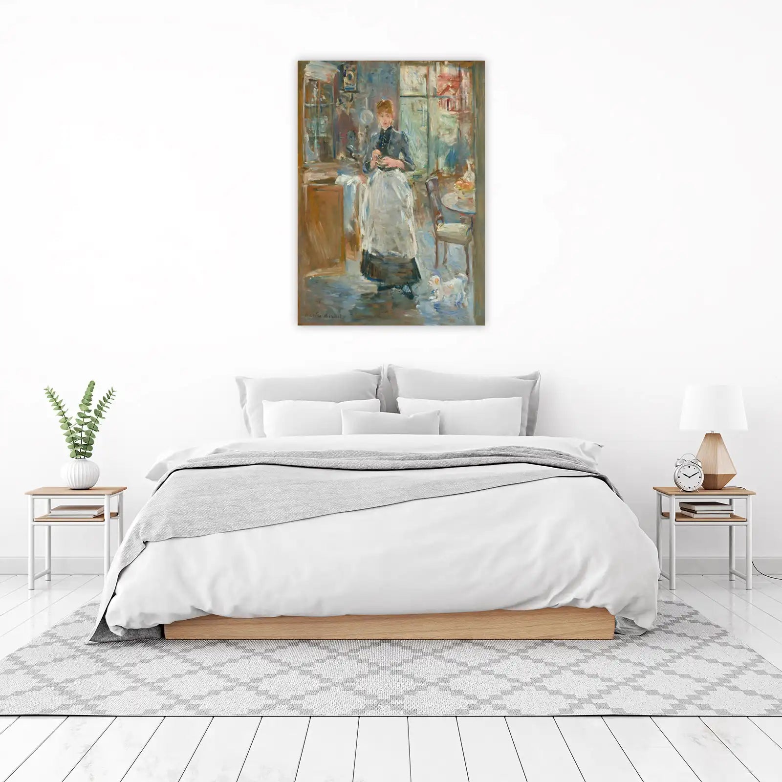Impressionist Lady with Dog Wall Art