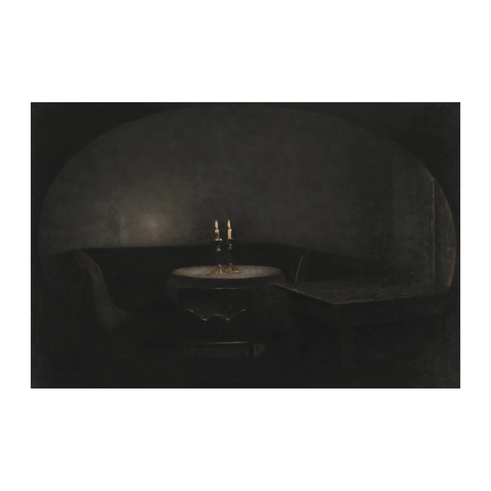 Atmospheric Candlelight Still Life Wall Art