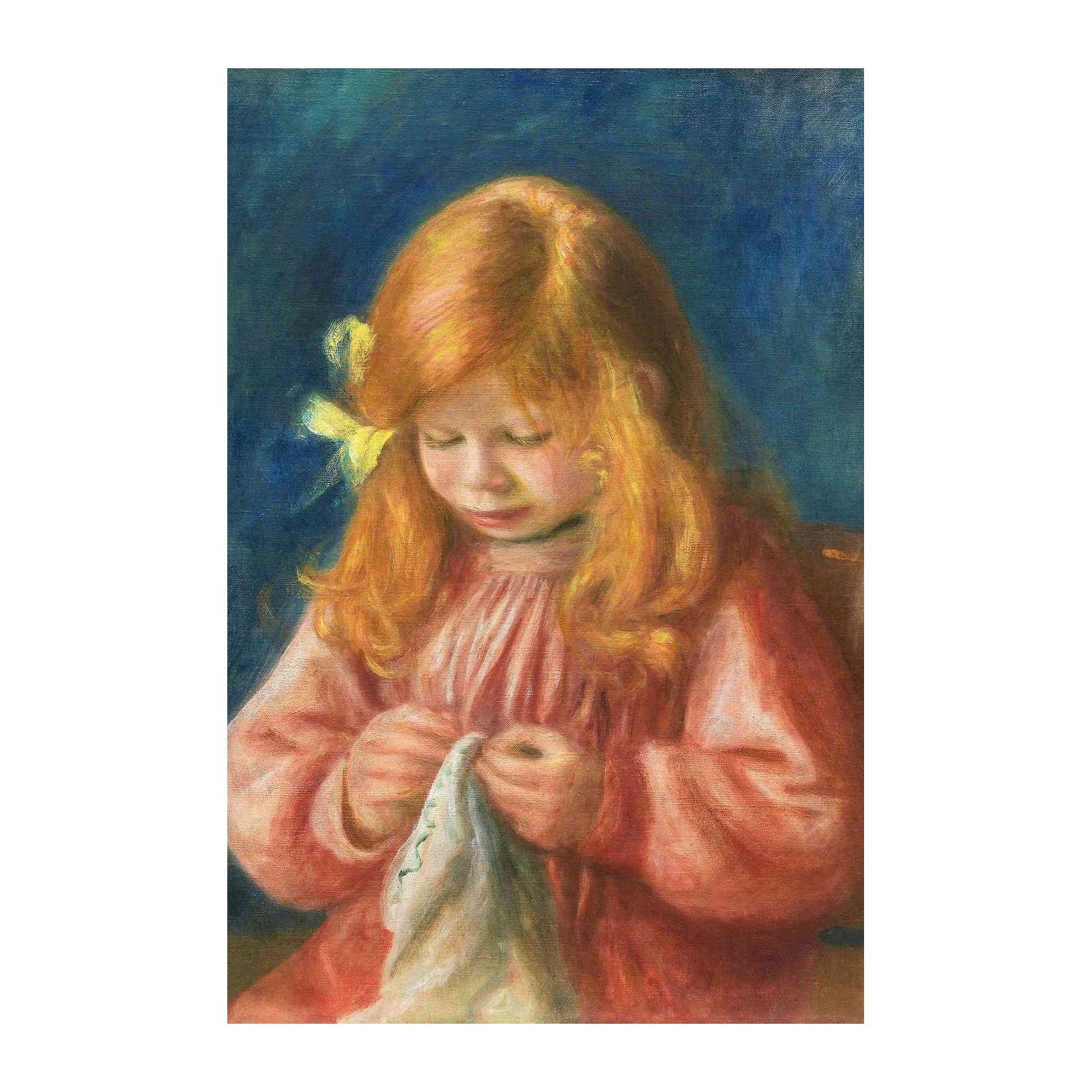Renoir's Young Girl Sewing Wall Art