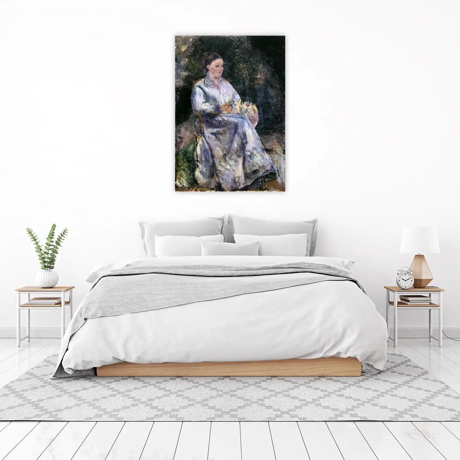 Impressionist Portrait Woman Garden Wall Art