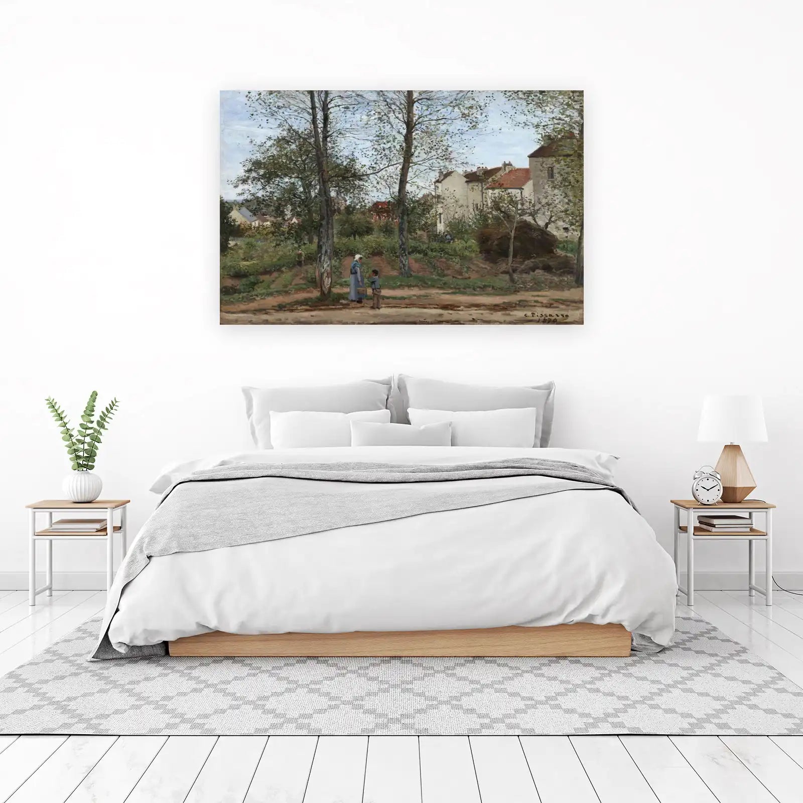 Impressionist Village Scene Wall Art