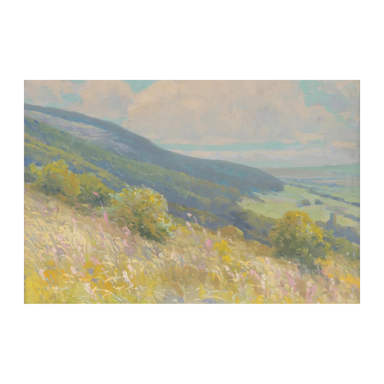 Serene Meadow Landscape Wall Art