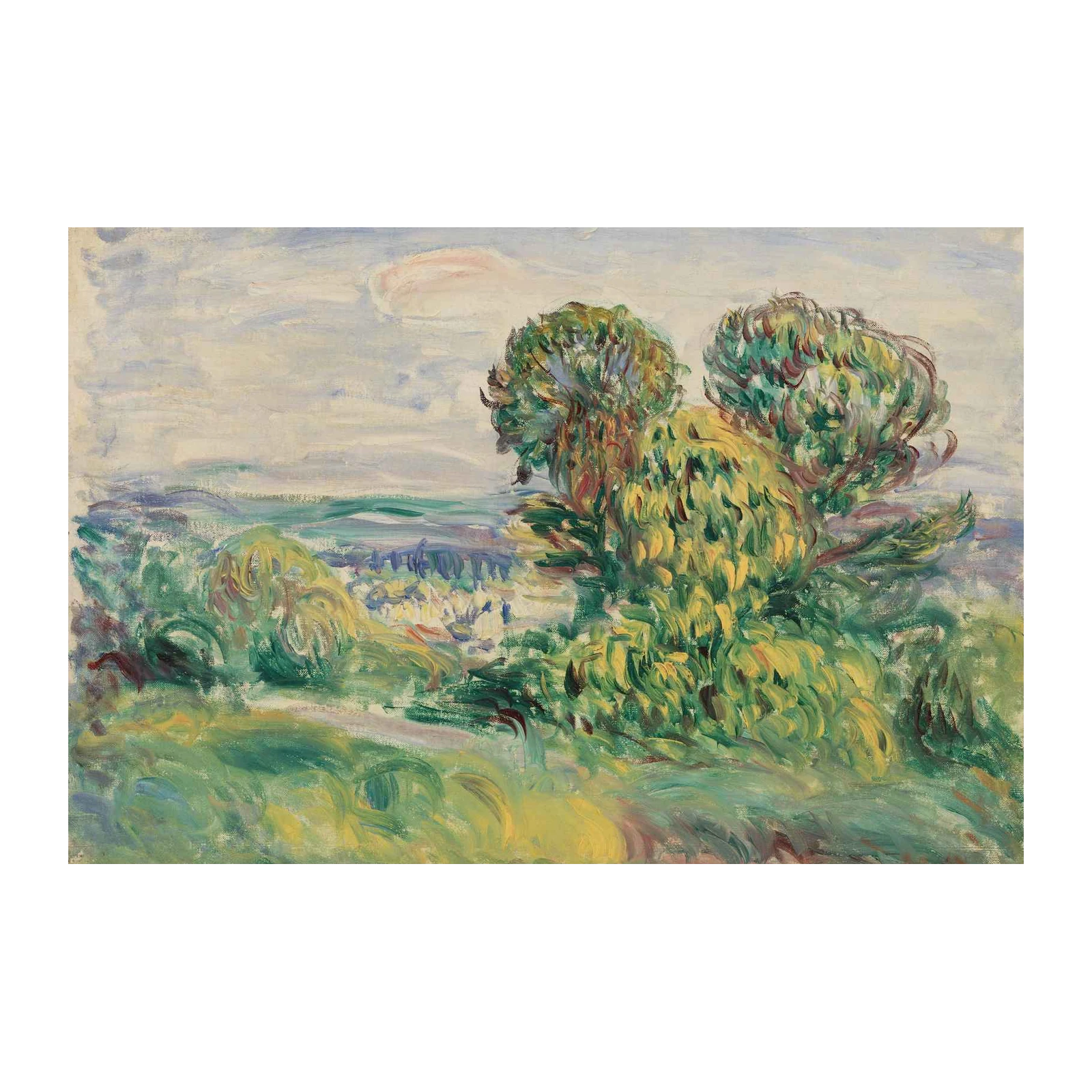 Impressionist Landscape Trees Wall Art