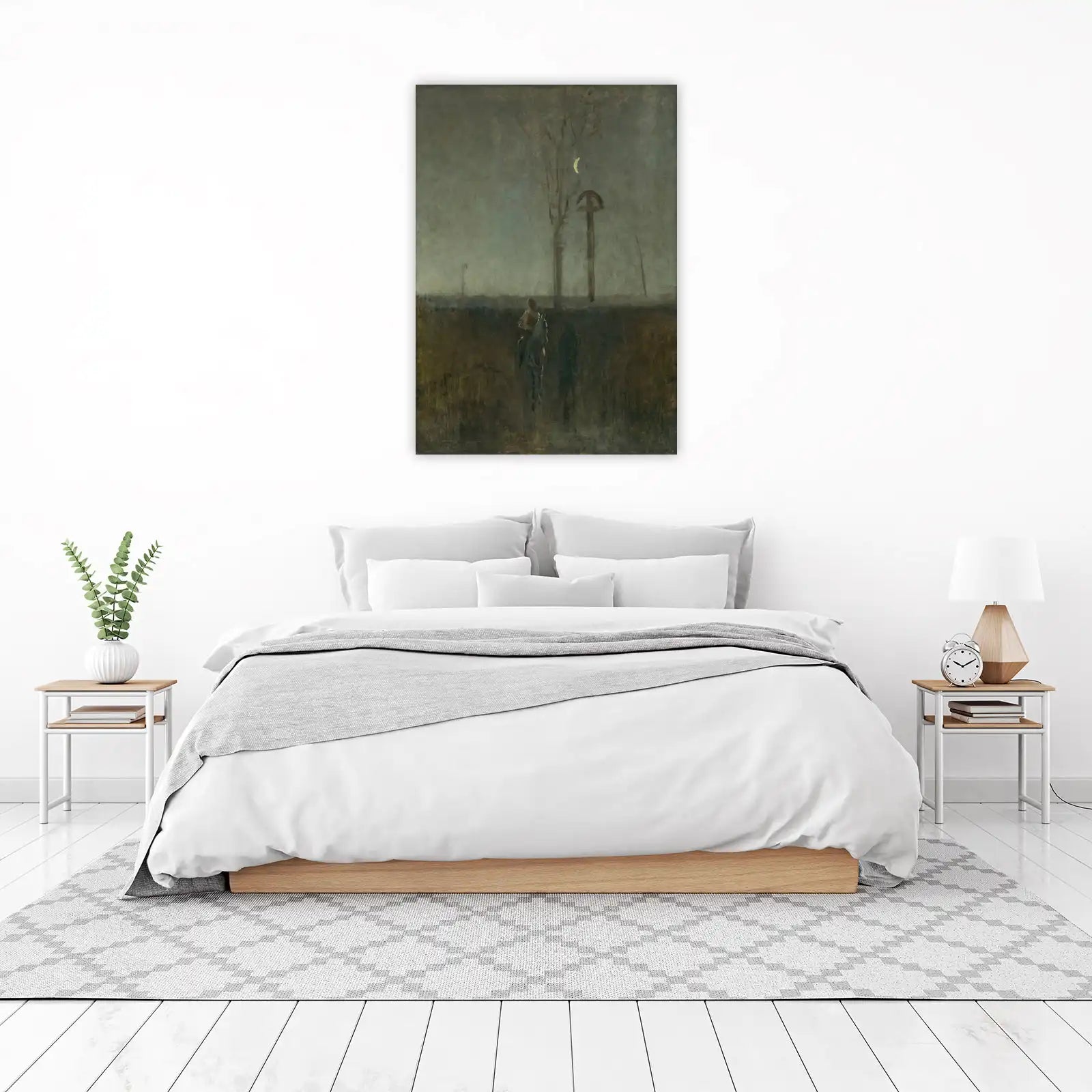 Mysterious Rider Moonlit Path Wall Art