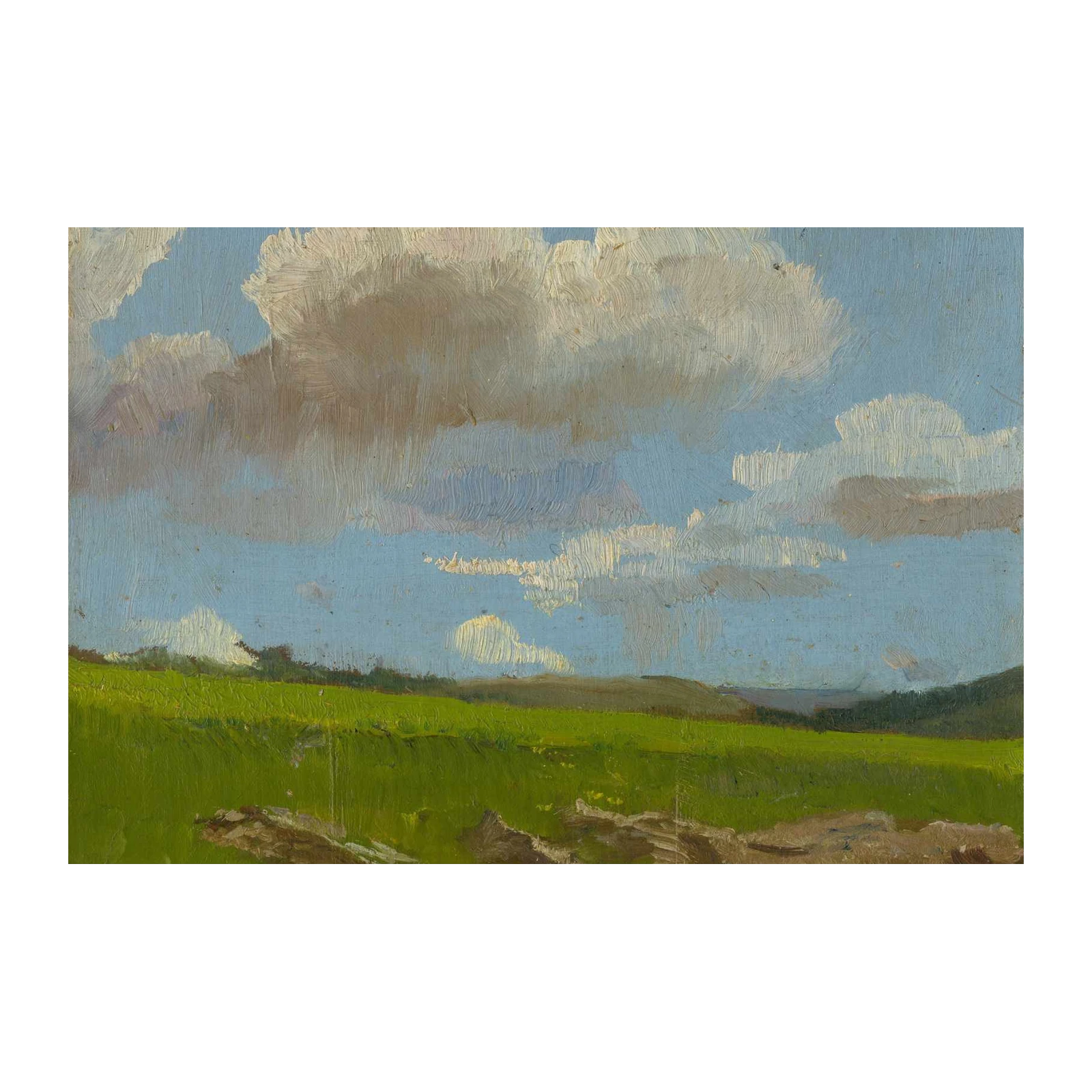 Serene Meadow & Sky Wall Art - Landscape Art