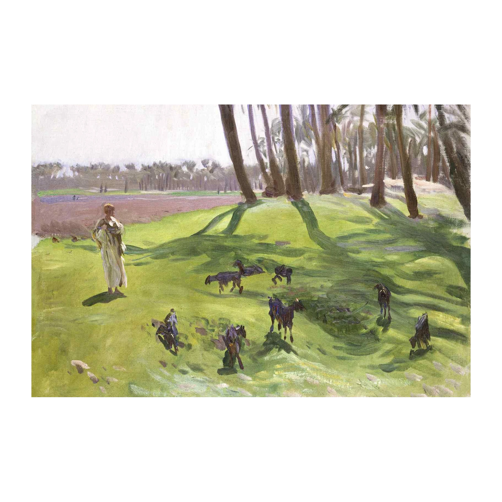 Serene Oasis Goats Wall Art
