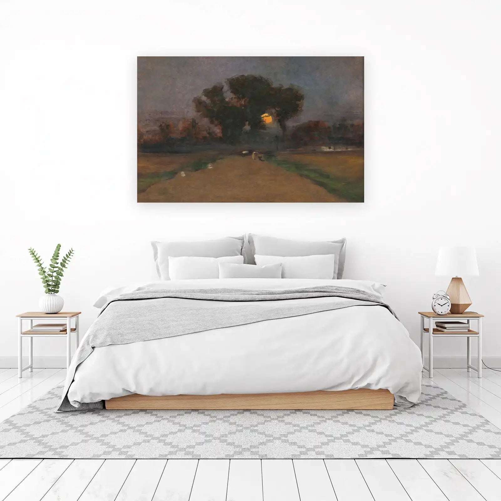 Misty Sunset Path Landscape Wall Art