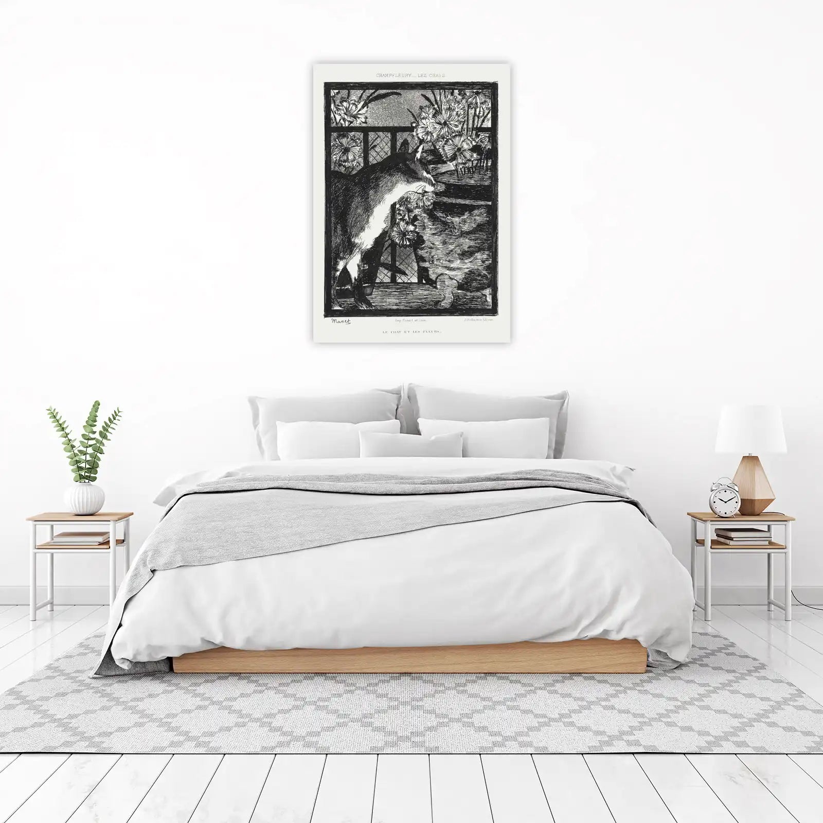 Manet's Le Chat et les Fleurs Wall Art