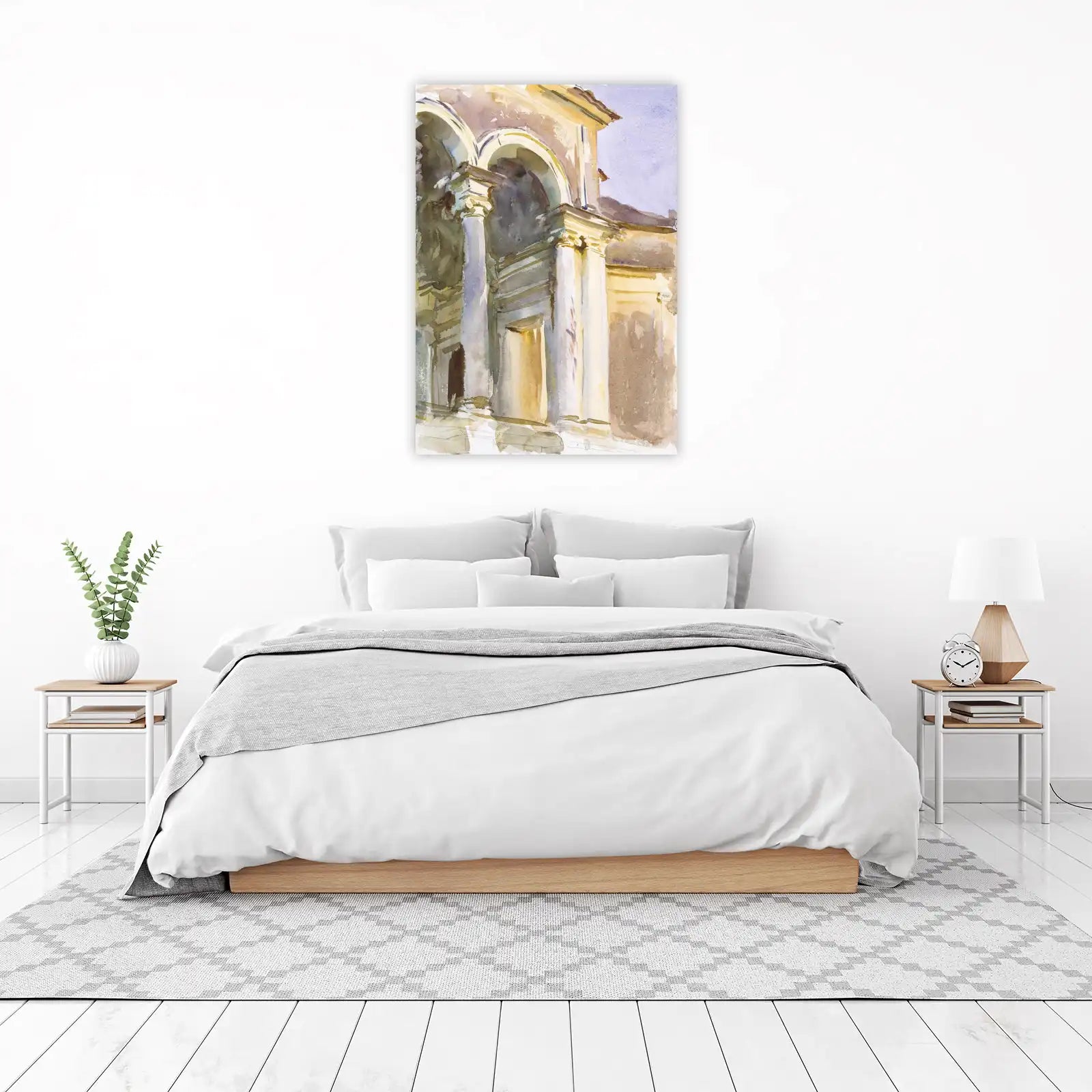 Elegant Architectural Archway Watercolor Wall Art