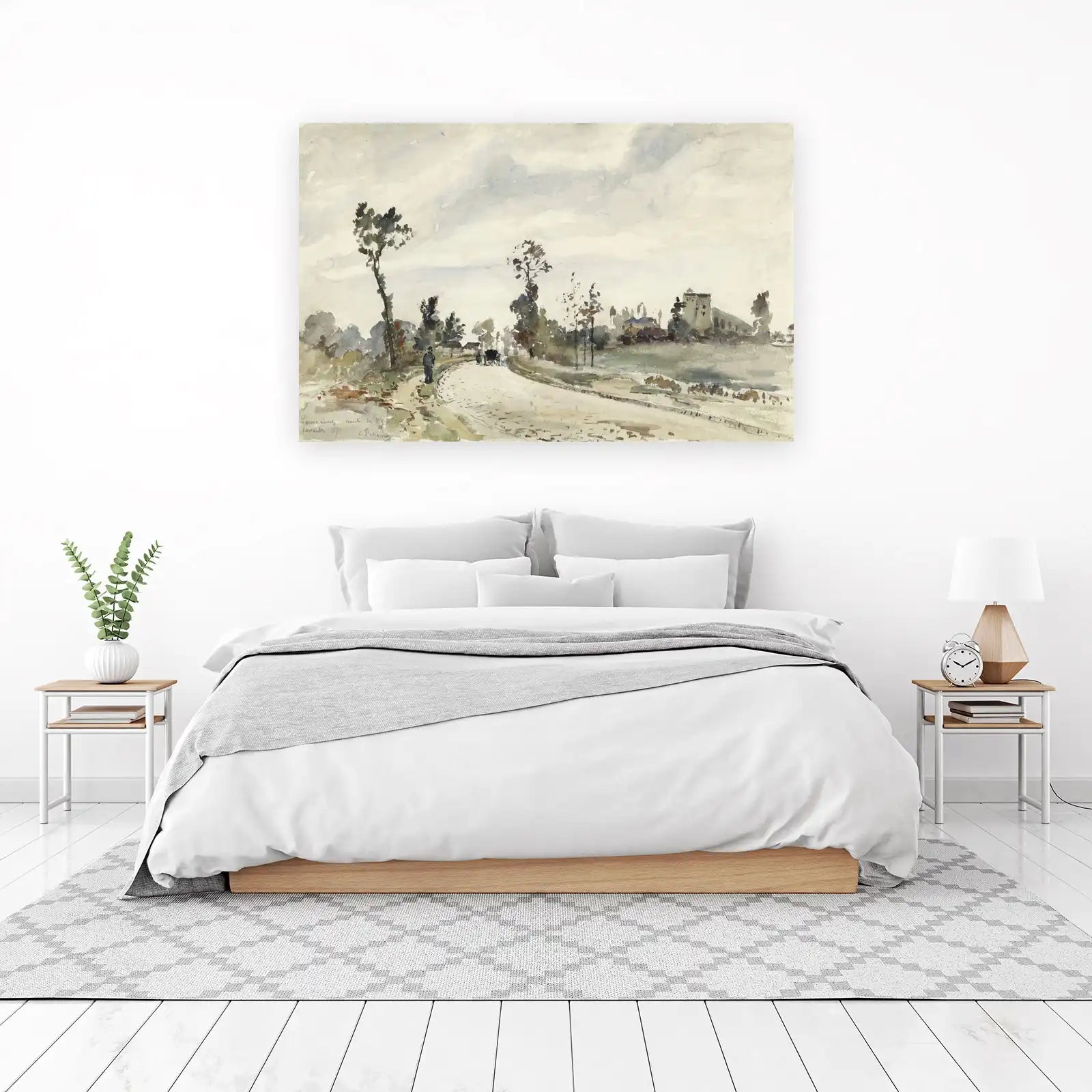 Vintage Country Road Landscape Wall Art