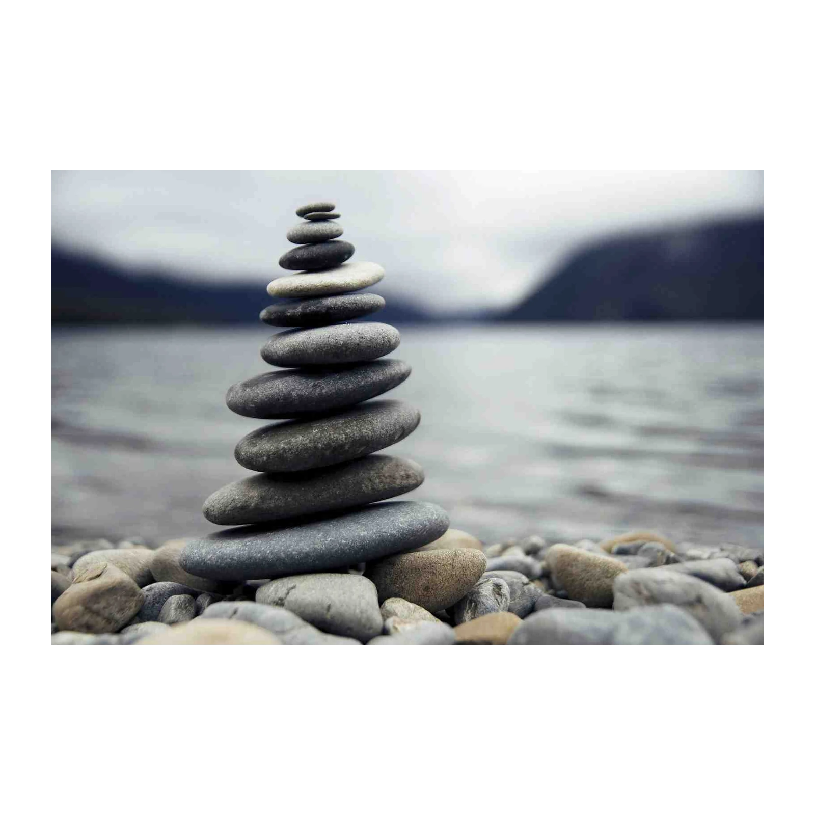 Zen Stacked Stones Serenity Wall Art