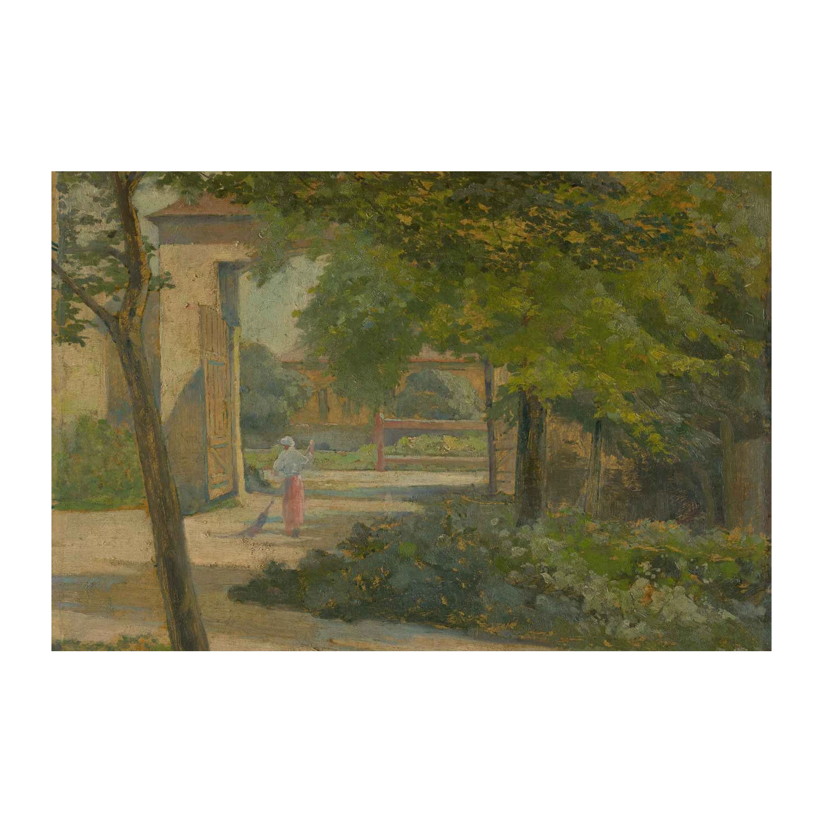 Vintage Garden Scene Wall Art