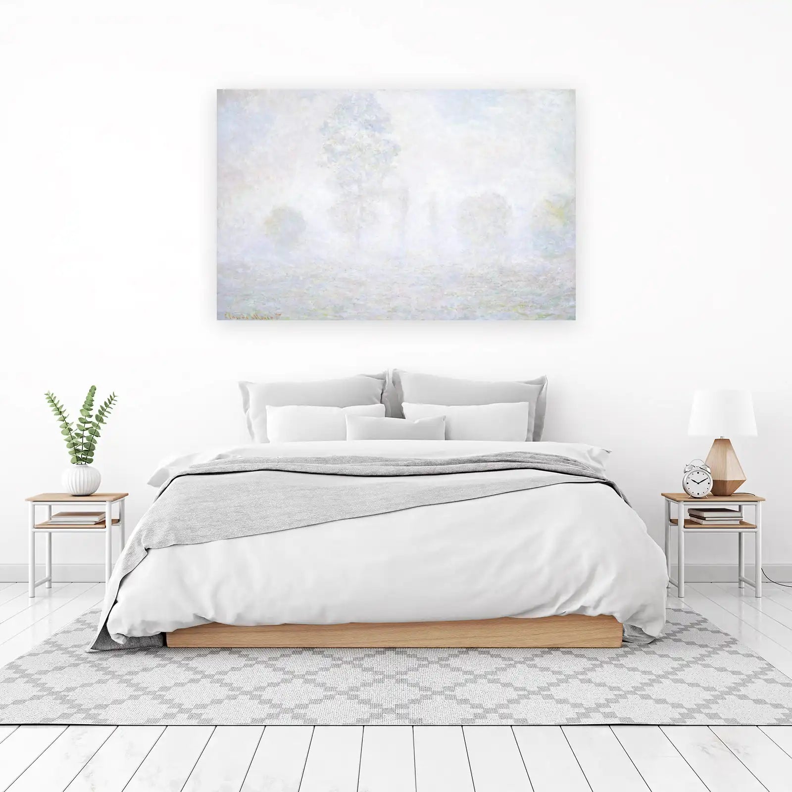 Serene Morning Mist Landscape Wall Art