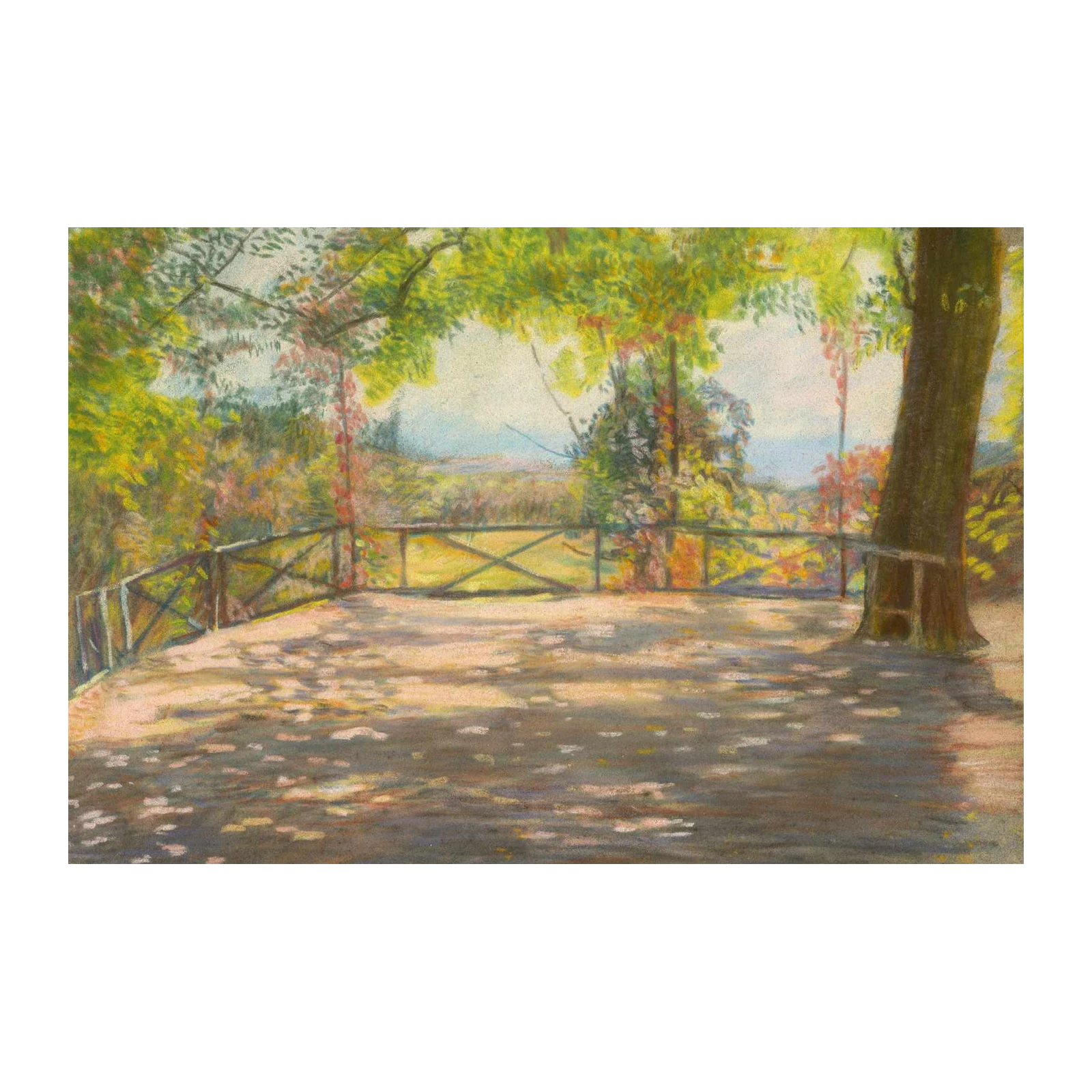 Serene Garden View Landscape Wall Art