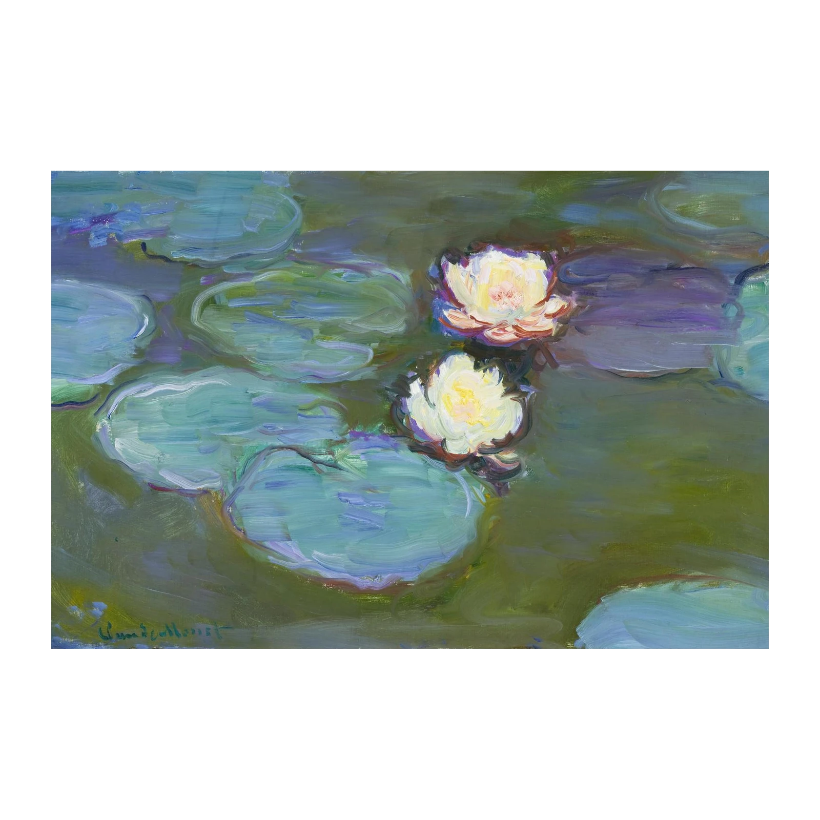Serene Water Lilies Impressionist Wall Art