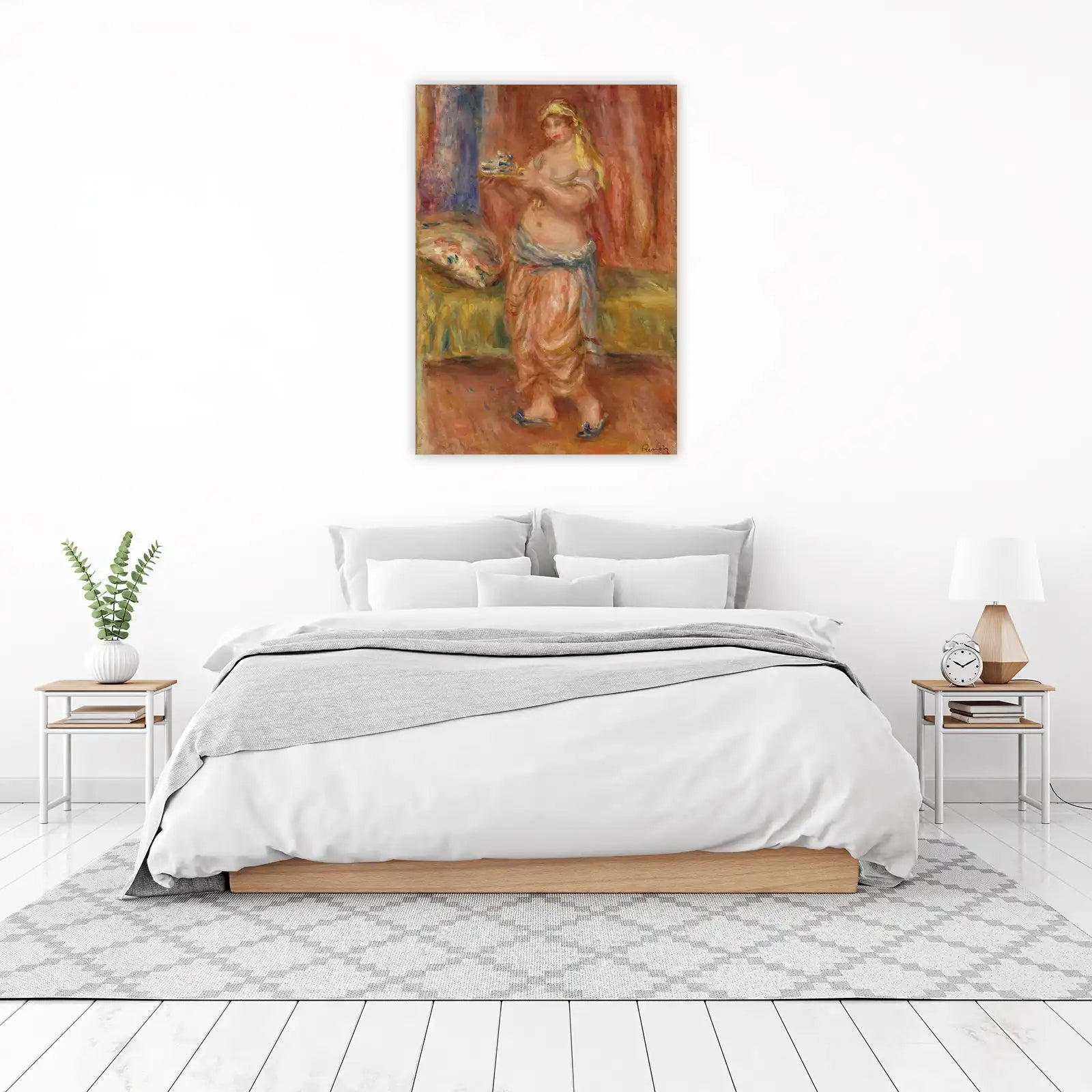 Renoir Odalisque Woman with Tea Wall Art