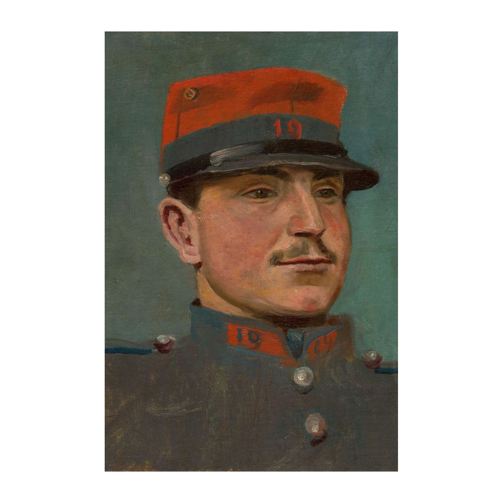 Vintage Soldier Portrait Wall Art - Military Art