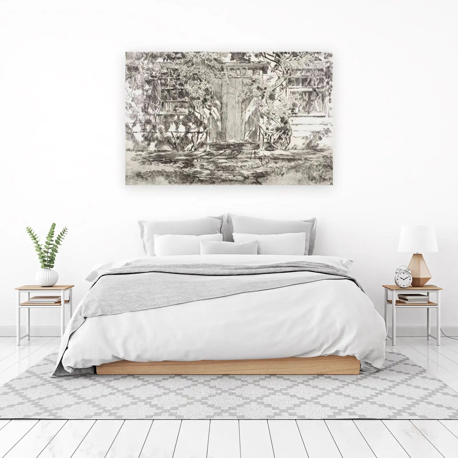 Enchanting Garden Door Etching Wall Art