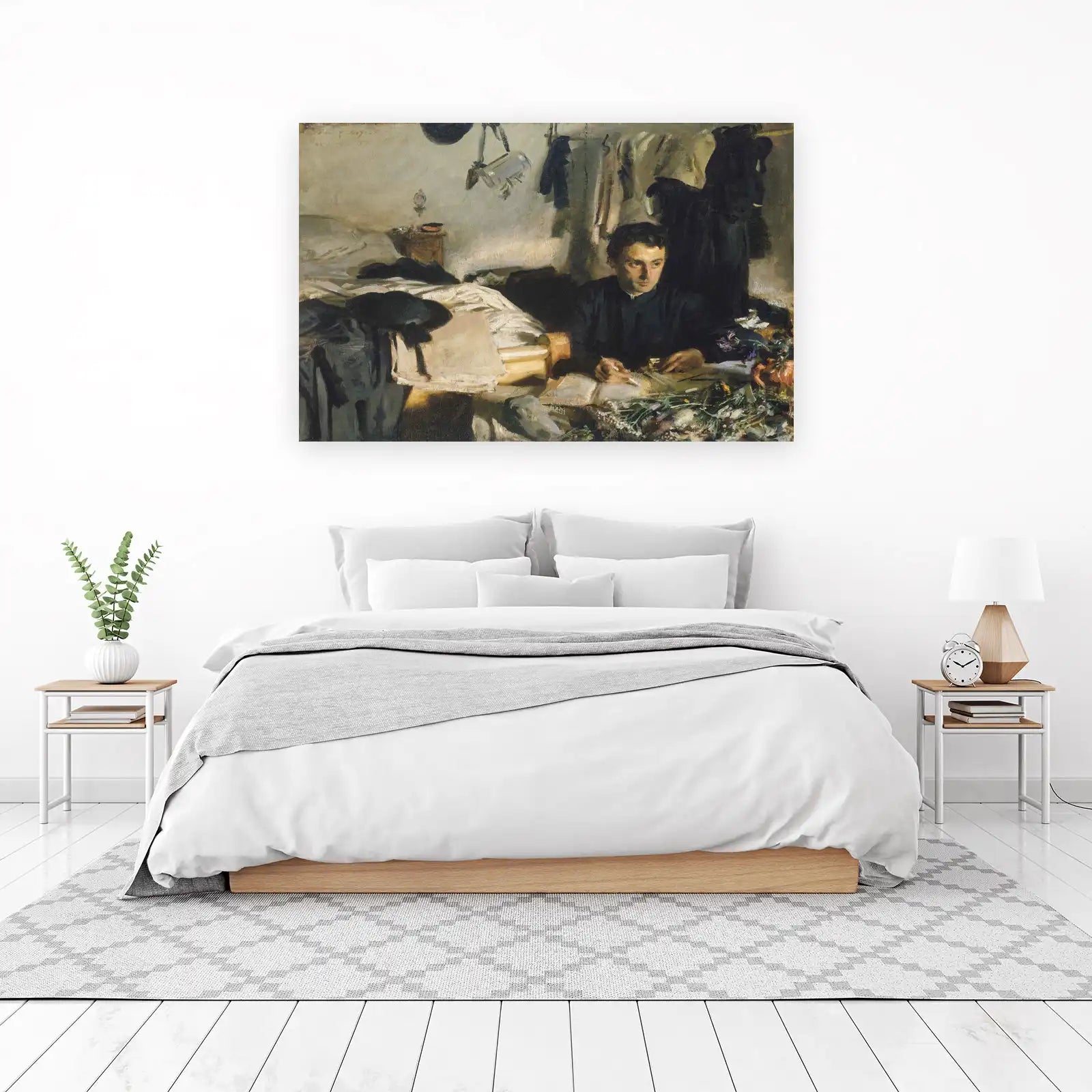 Artist at Work Realistic Oil Painting Wall Art