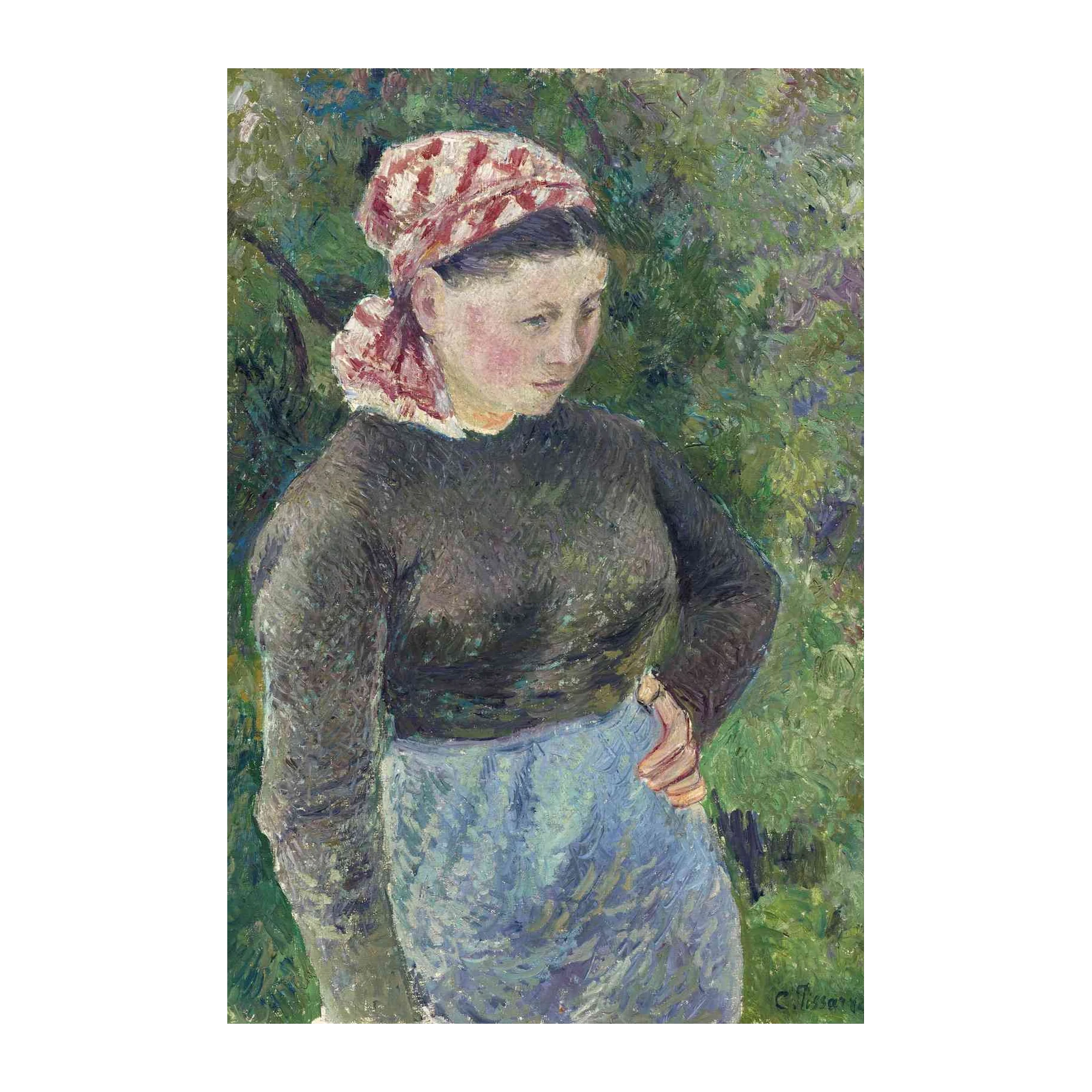 Impressionist Woman in Garden Wall Art