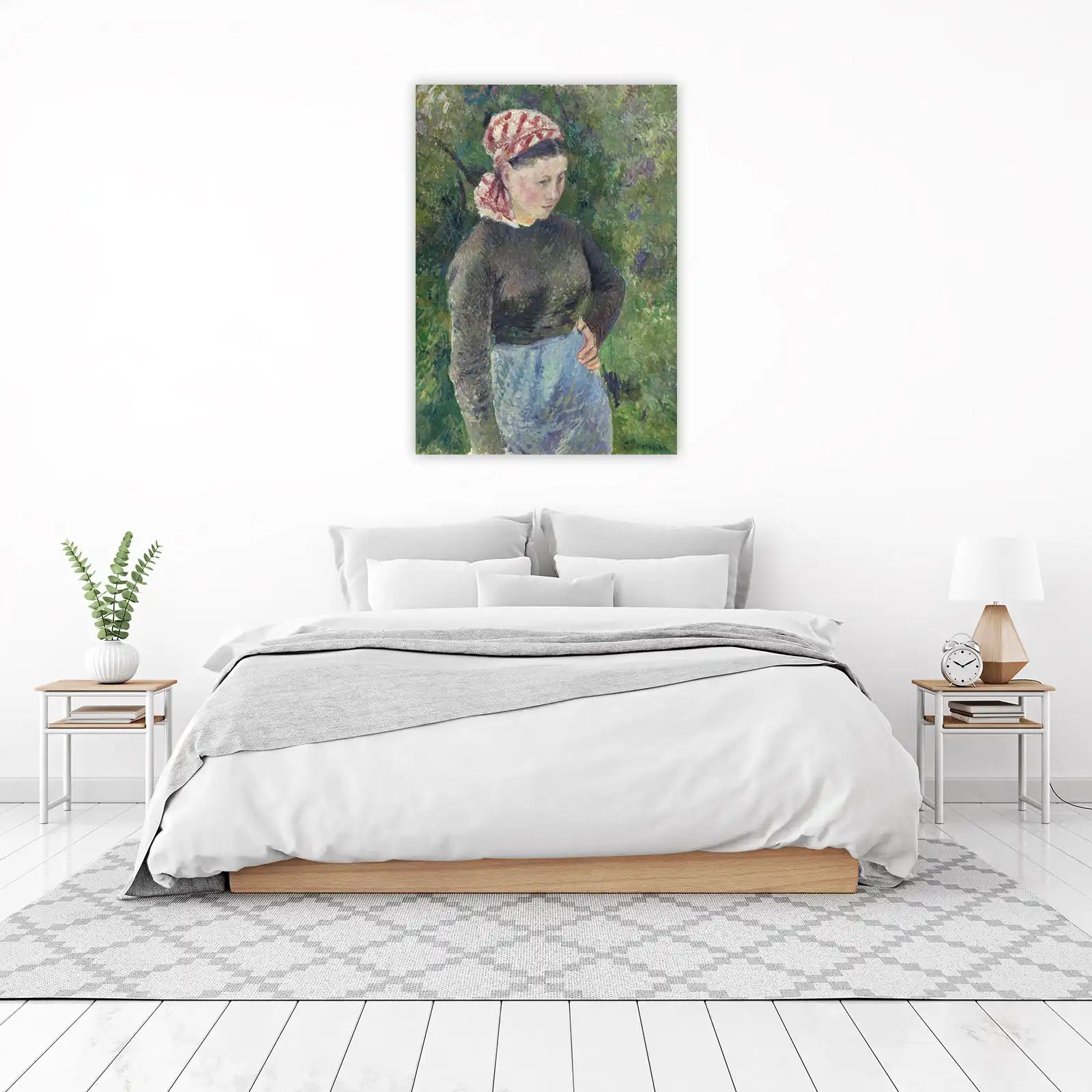 Impressionist Woman in Garden Wall Art