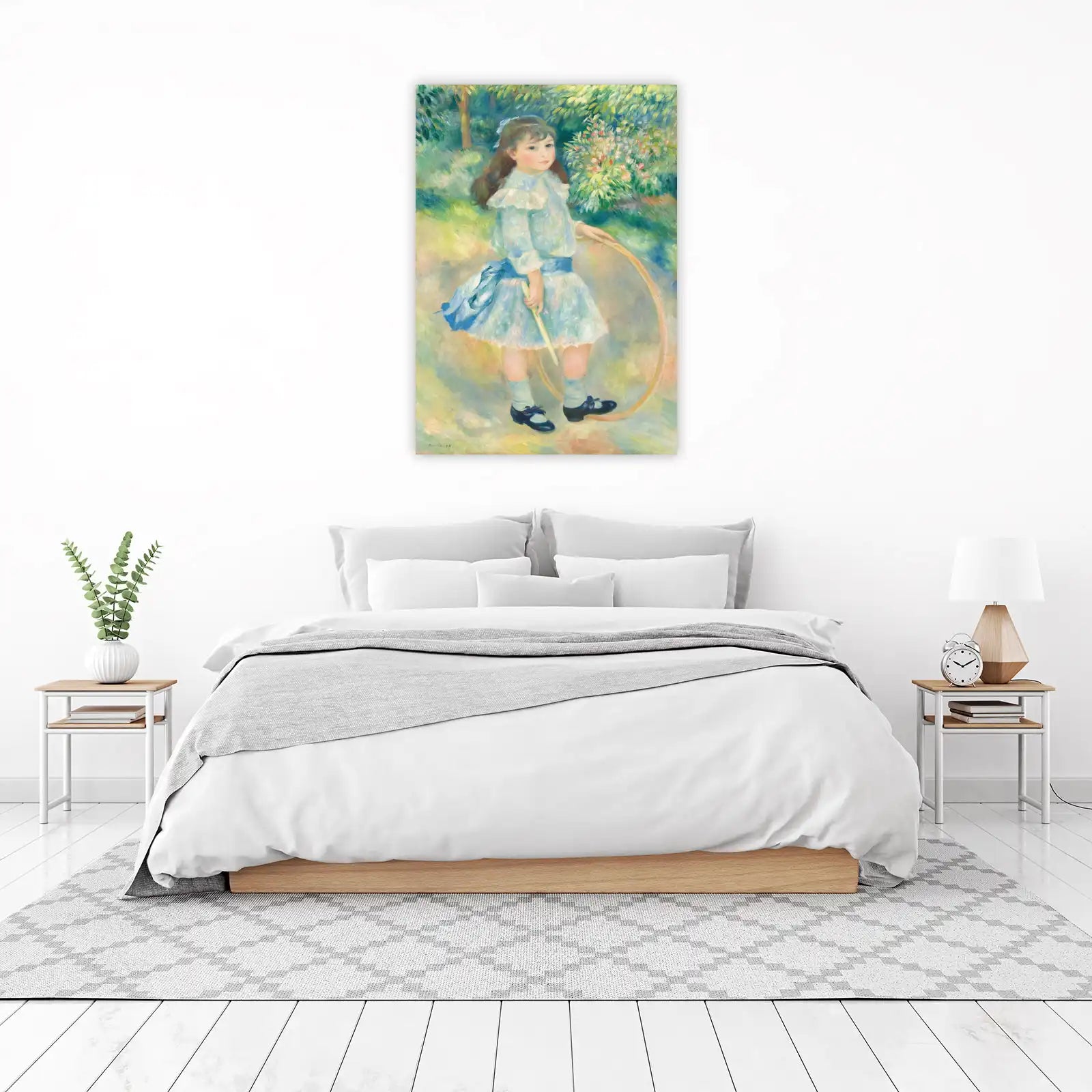 Child with Hoop Impressionist Art Wall Art