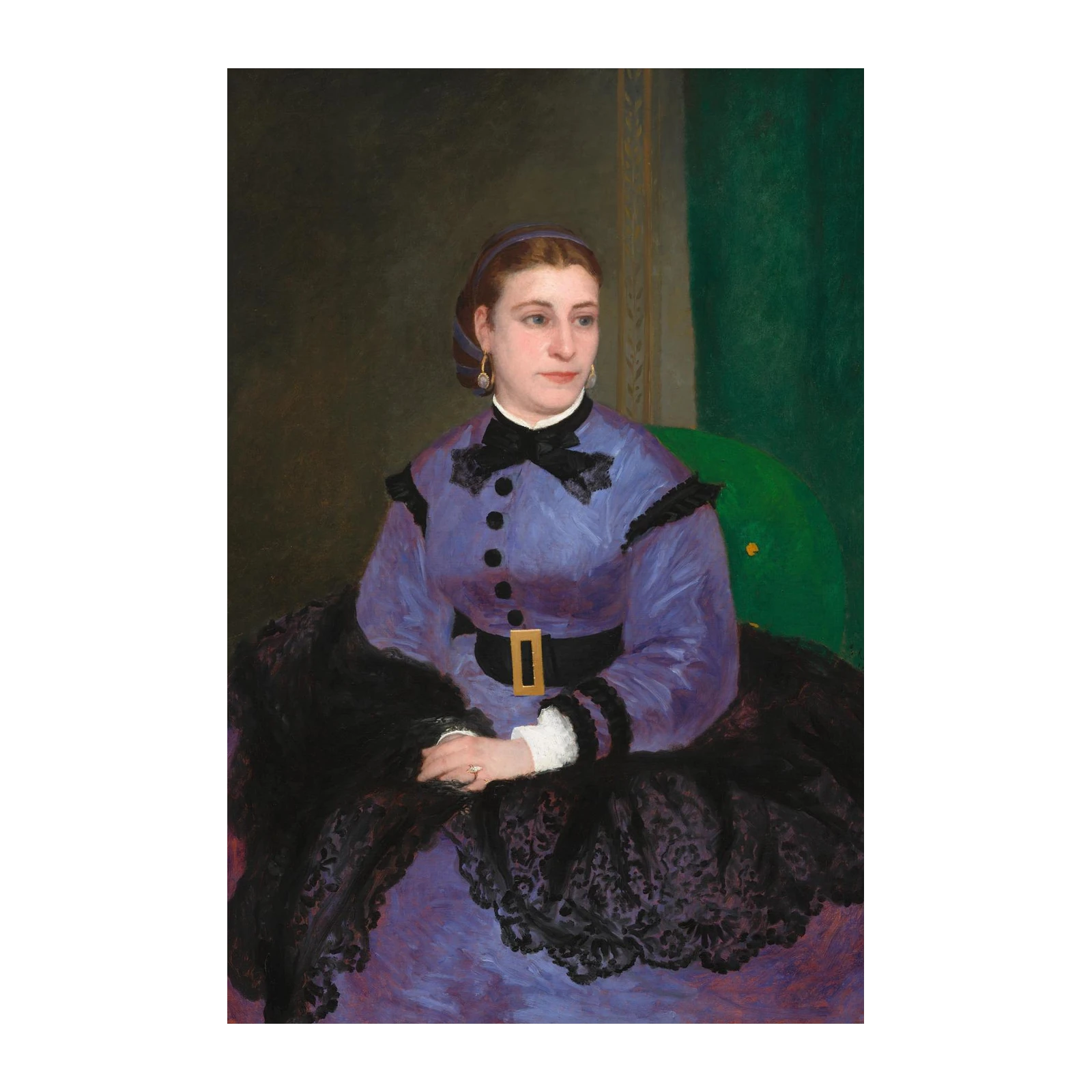 Elegant Violet Lady Portrait Wall Art