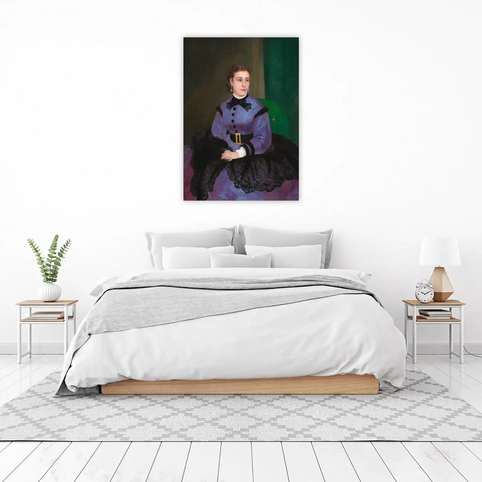 Elegant Violet Lady Portrait Wall Art