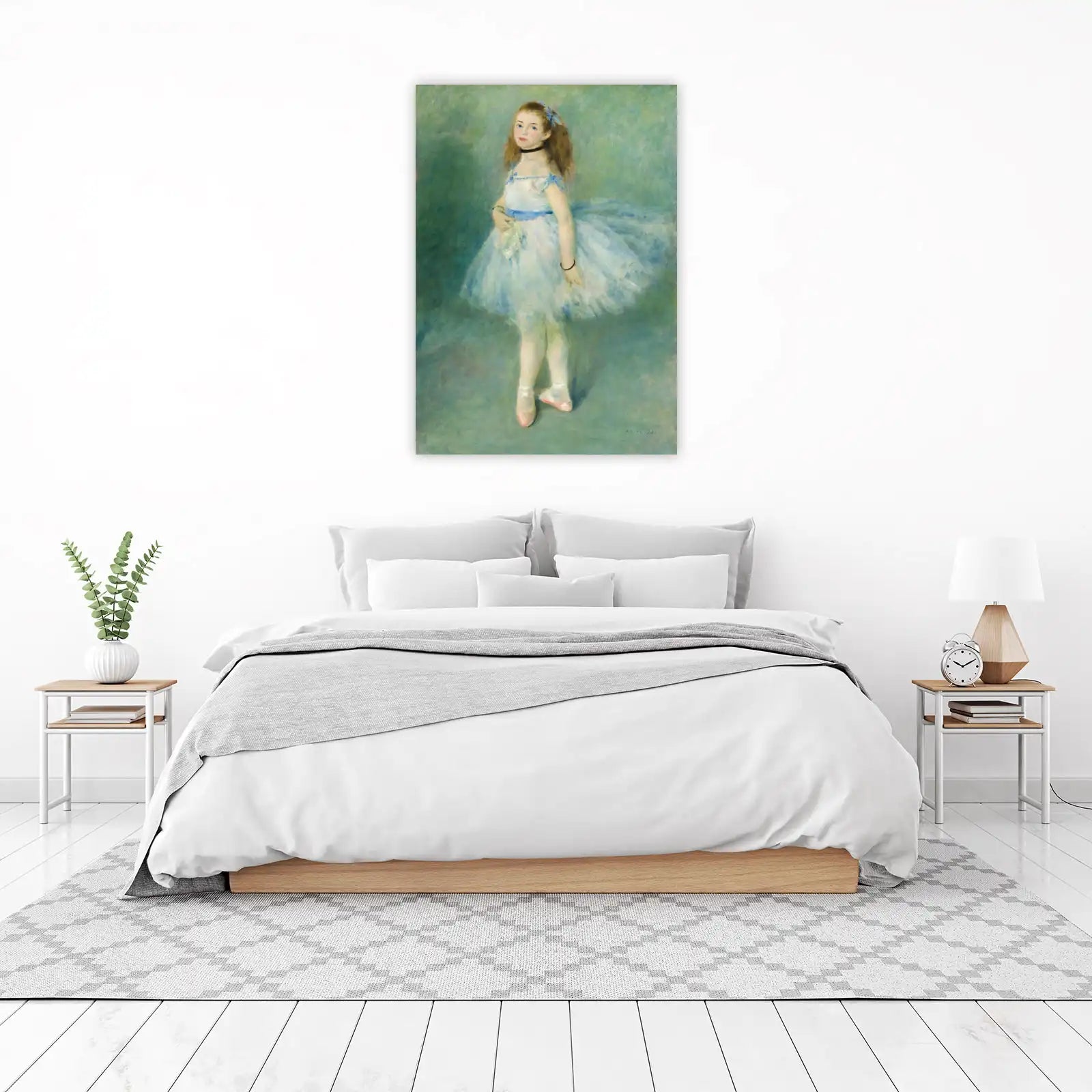 Ballet Dancer Girl Tutu Blue Ribbon Wall Art
