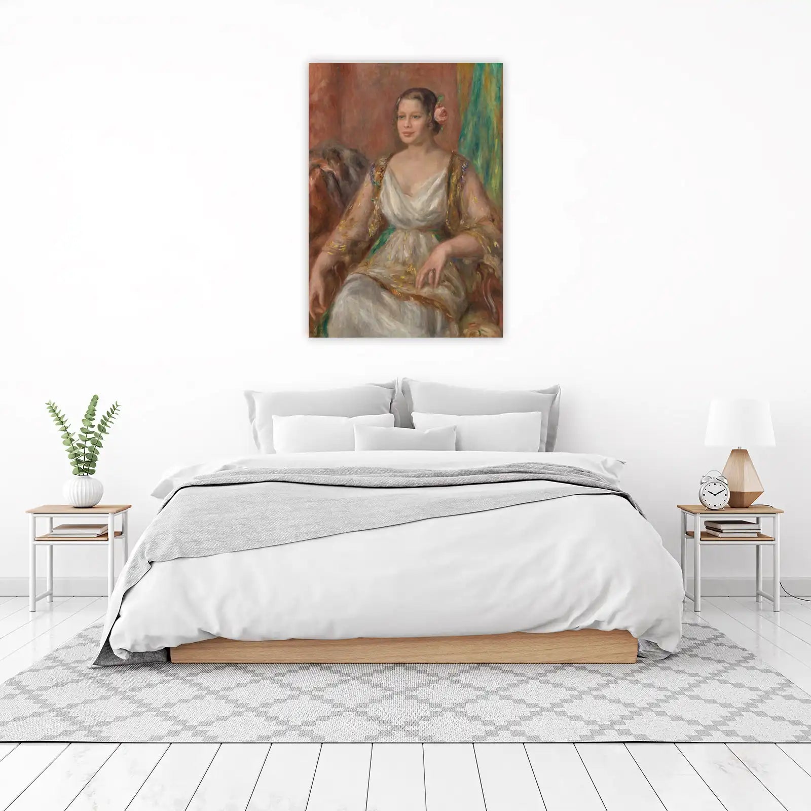 Elegant Woman Portrait Renoir Style Wall Art