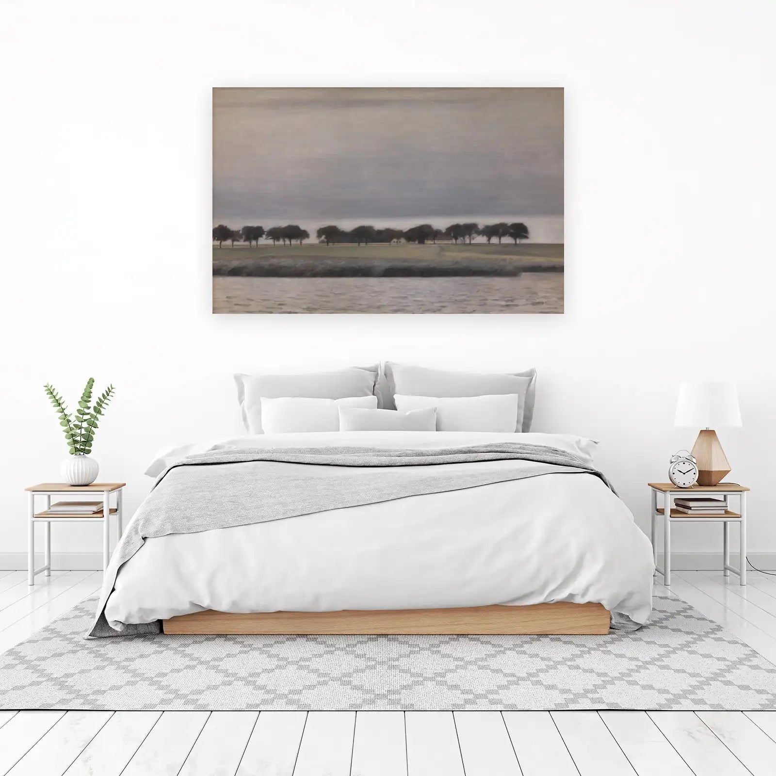 Serene Riverside Landscape Wall Art