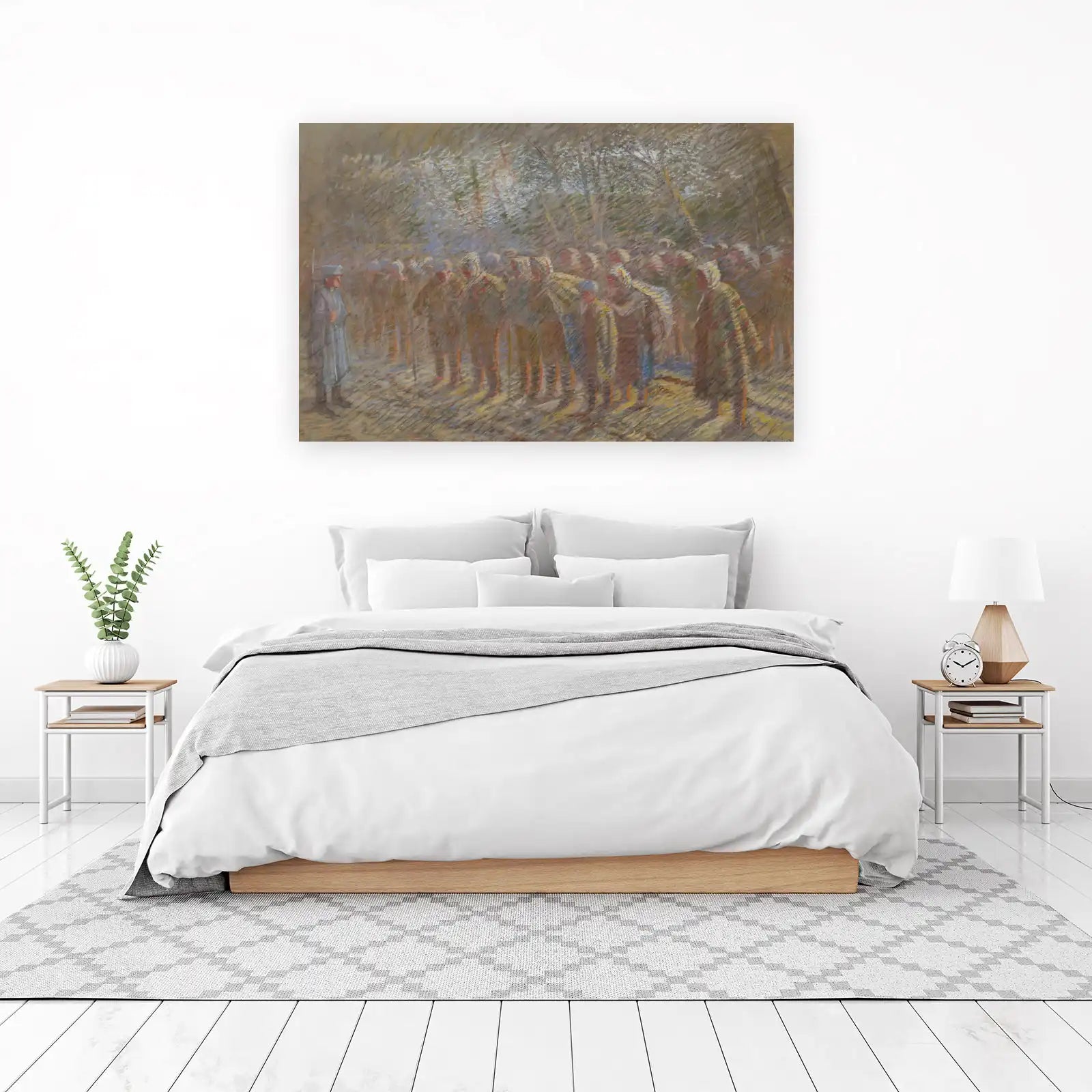 Impressionist Soldiers in Forest Wall Art