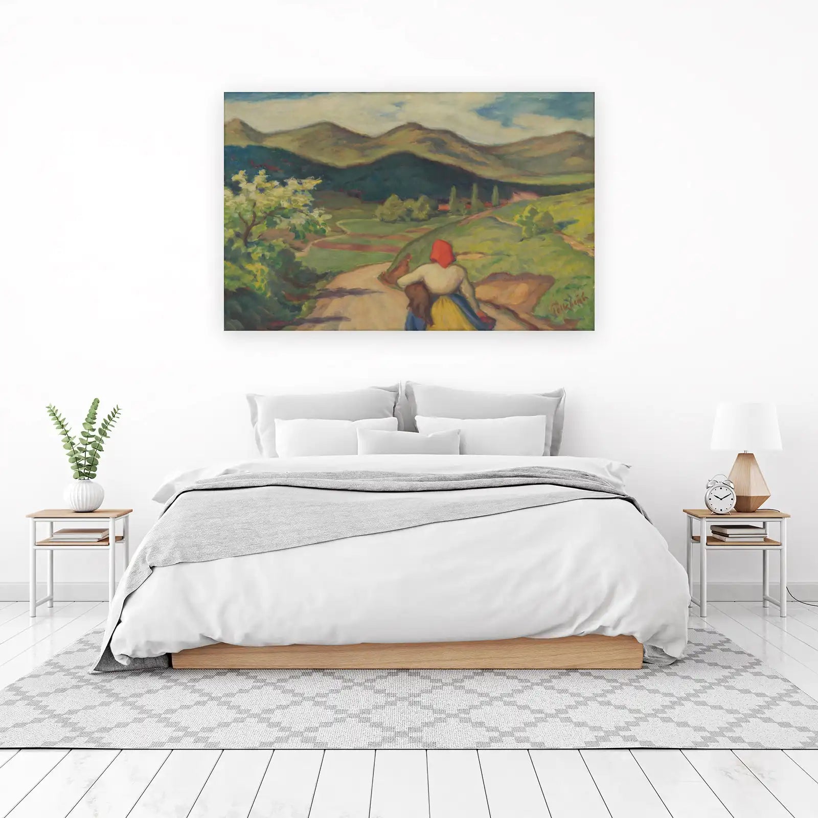 Pastoral Landscape with Woman Wall Art