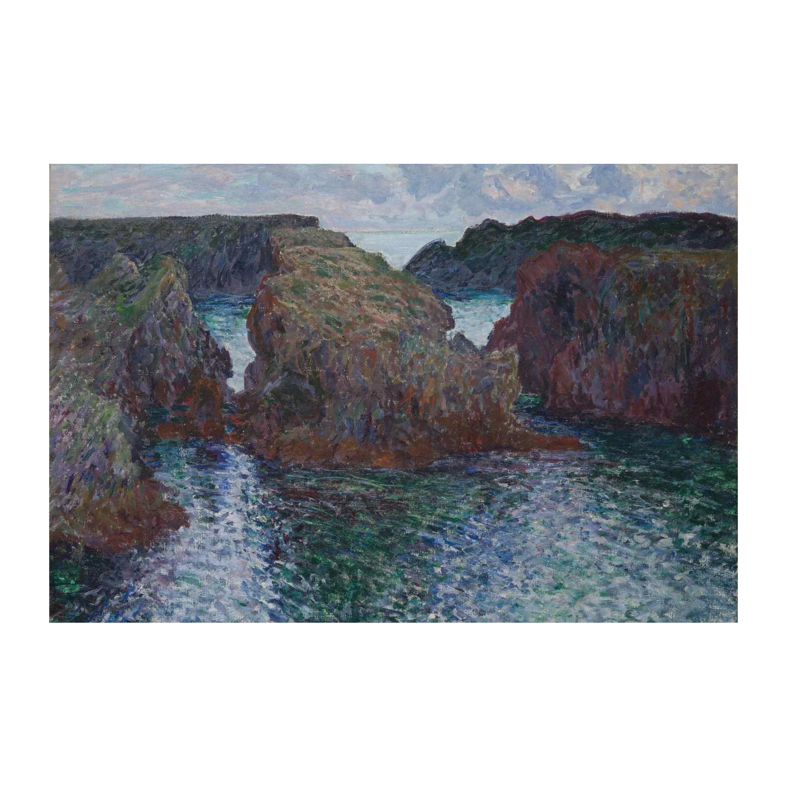 Coastal Cliffs & Waves Impressionist Wall Art