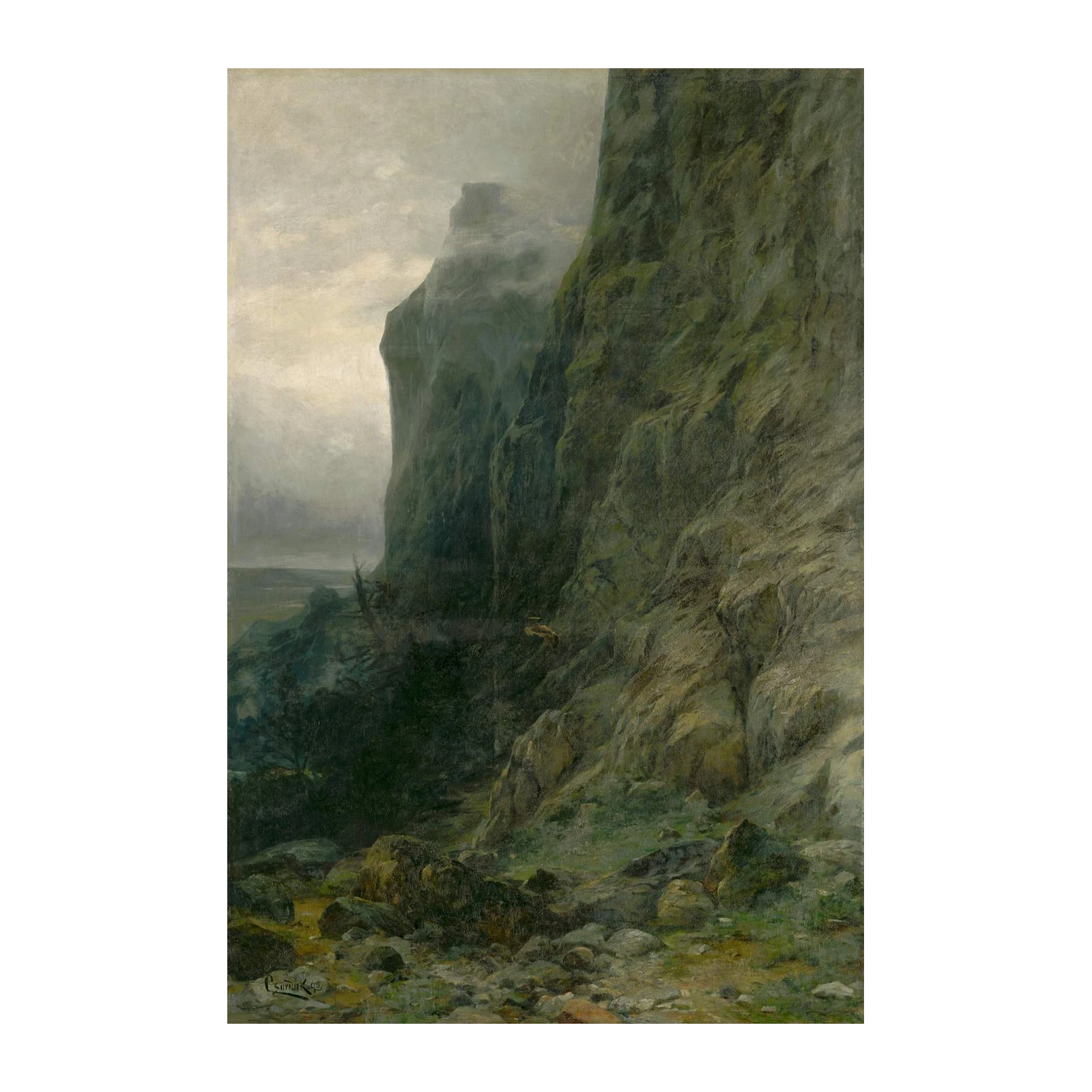 Dramatic Cliffside Landscape Wall Art