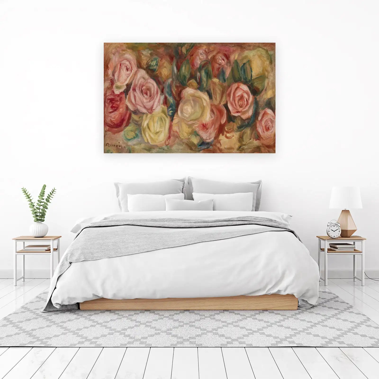 Impressionist Roses Floral Wall Art Wall Art