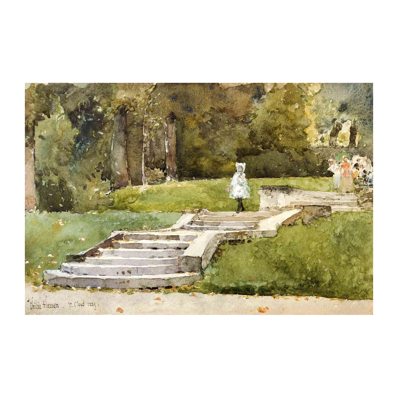 Childe Hassam Garden Scene Wall Art