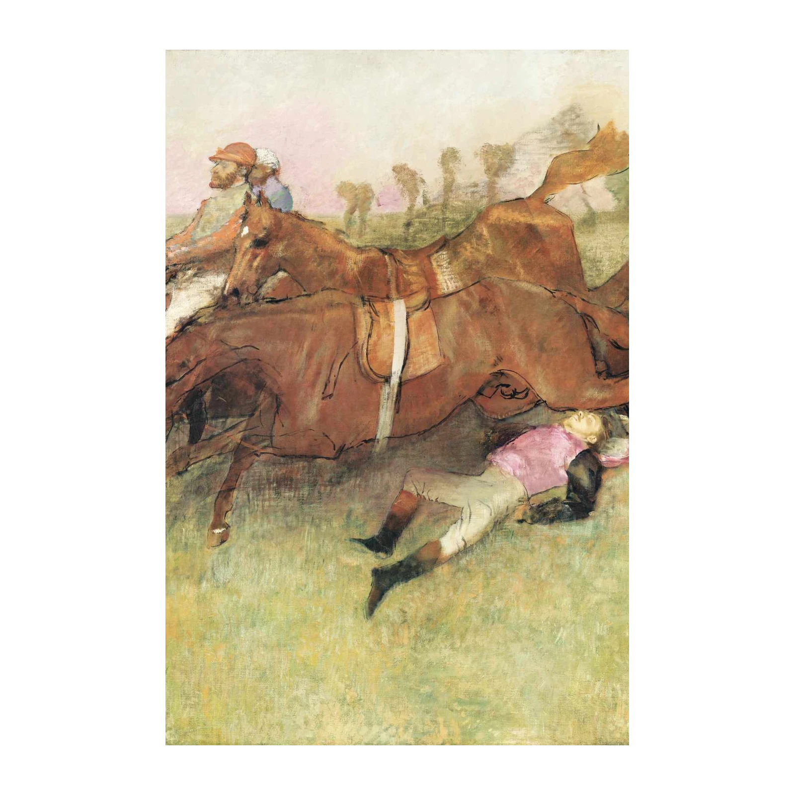 The Jockey Down Horse Racing Wall Art