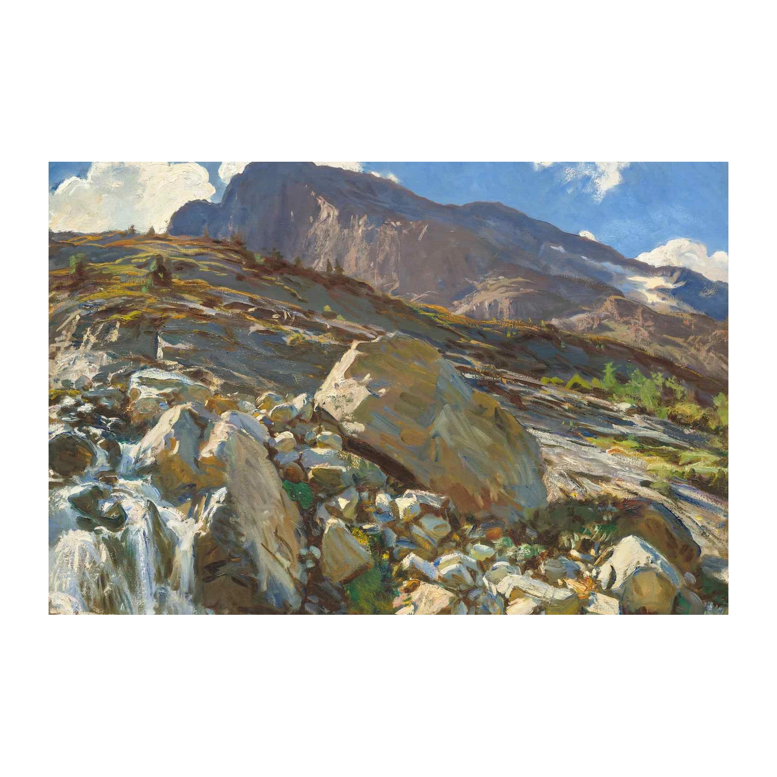Majestic Mountain Landscape Oil Painting Wall Art