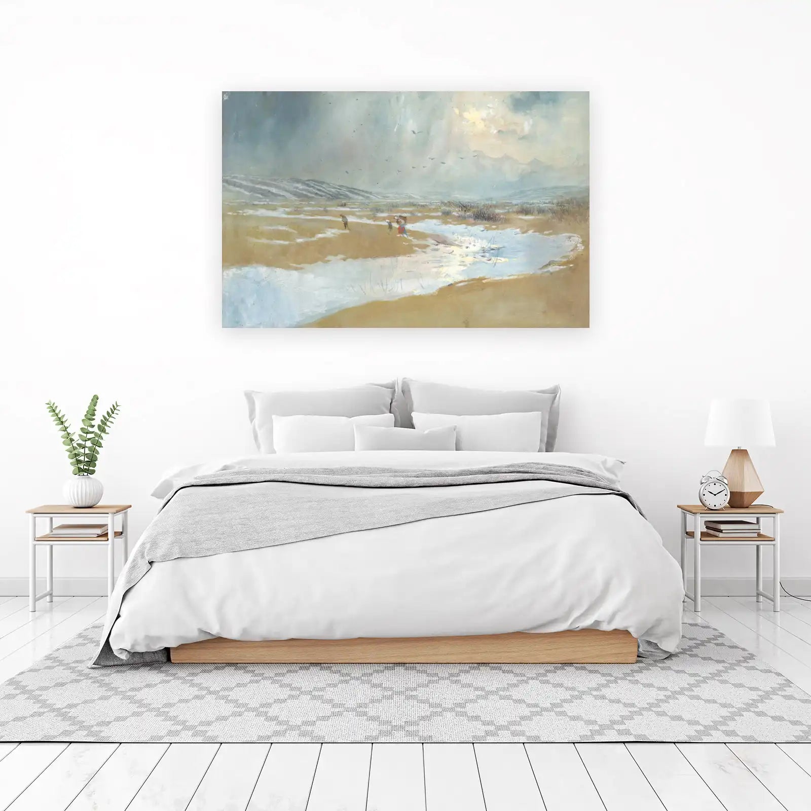 Winter Landscape Figures Wall Art