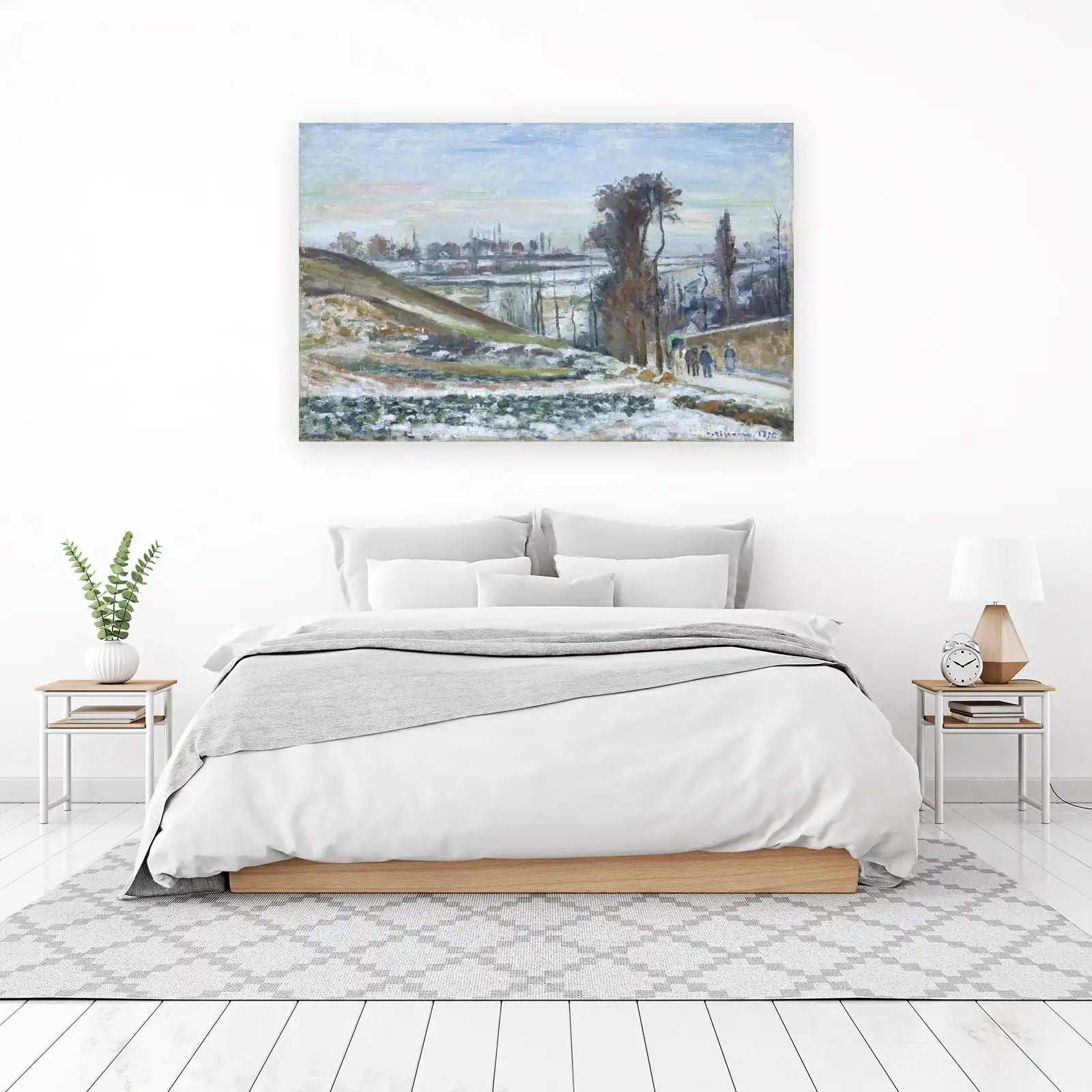 Snowy Landscape with Figures Wall Art